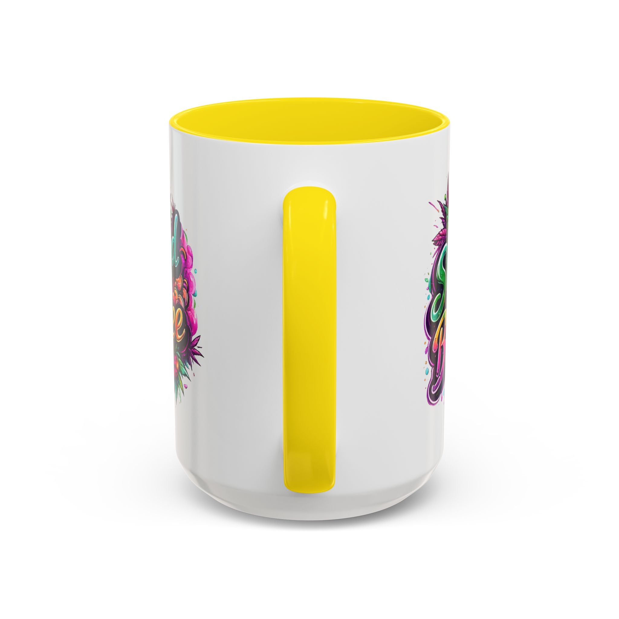 Accent Coffee Mug — "Stoned and Boujee" Colorful Cannabis Art