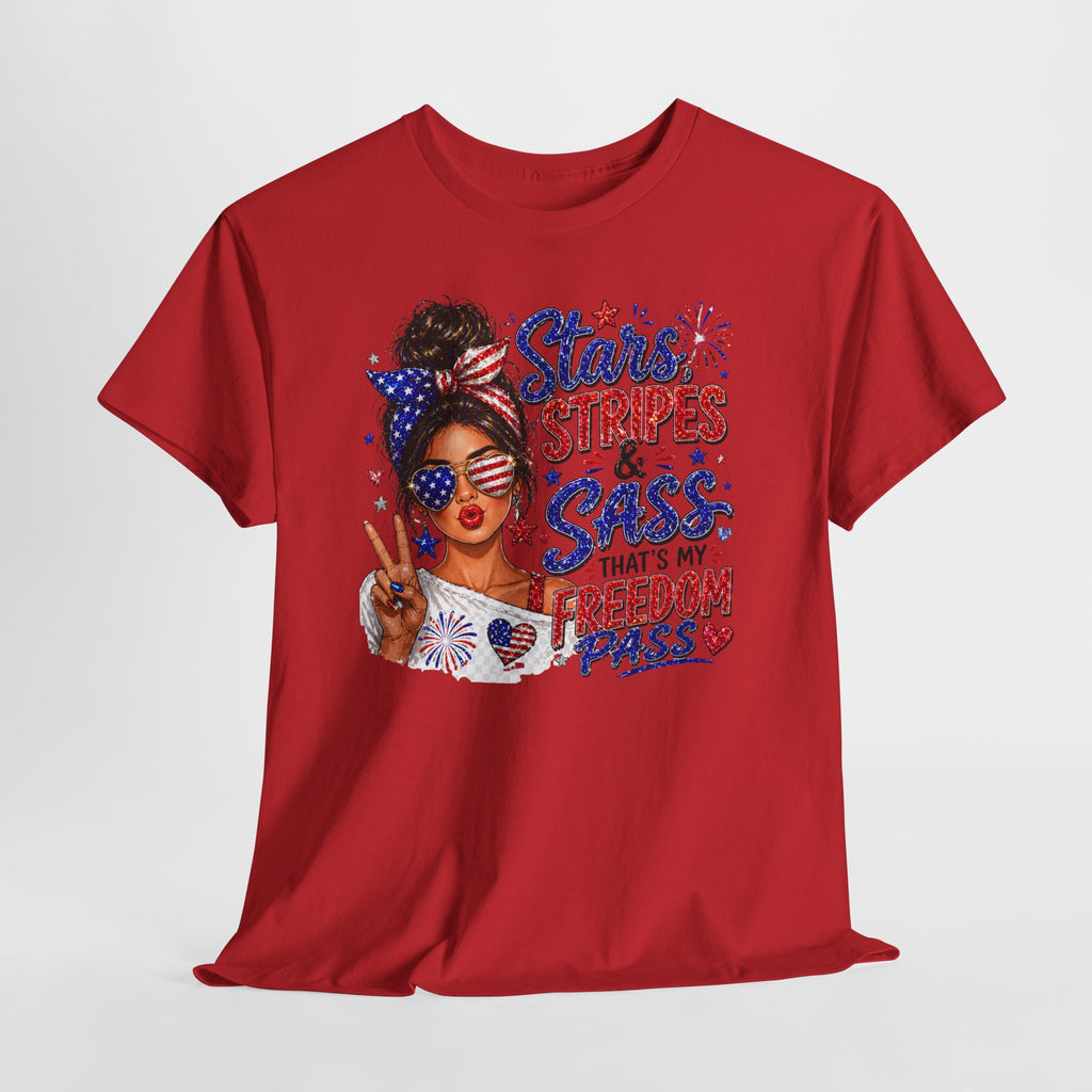 Patriotic 'Stars, Stripes & Sass' Tee — Fourth of July Women's Graphic T-Shirt