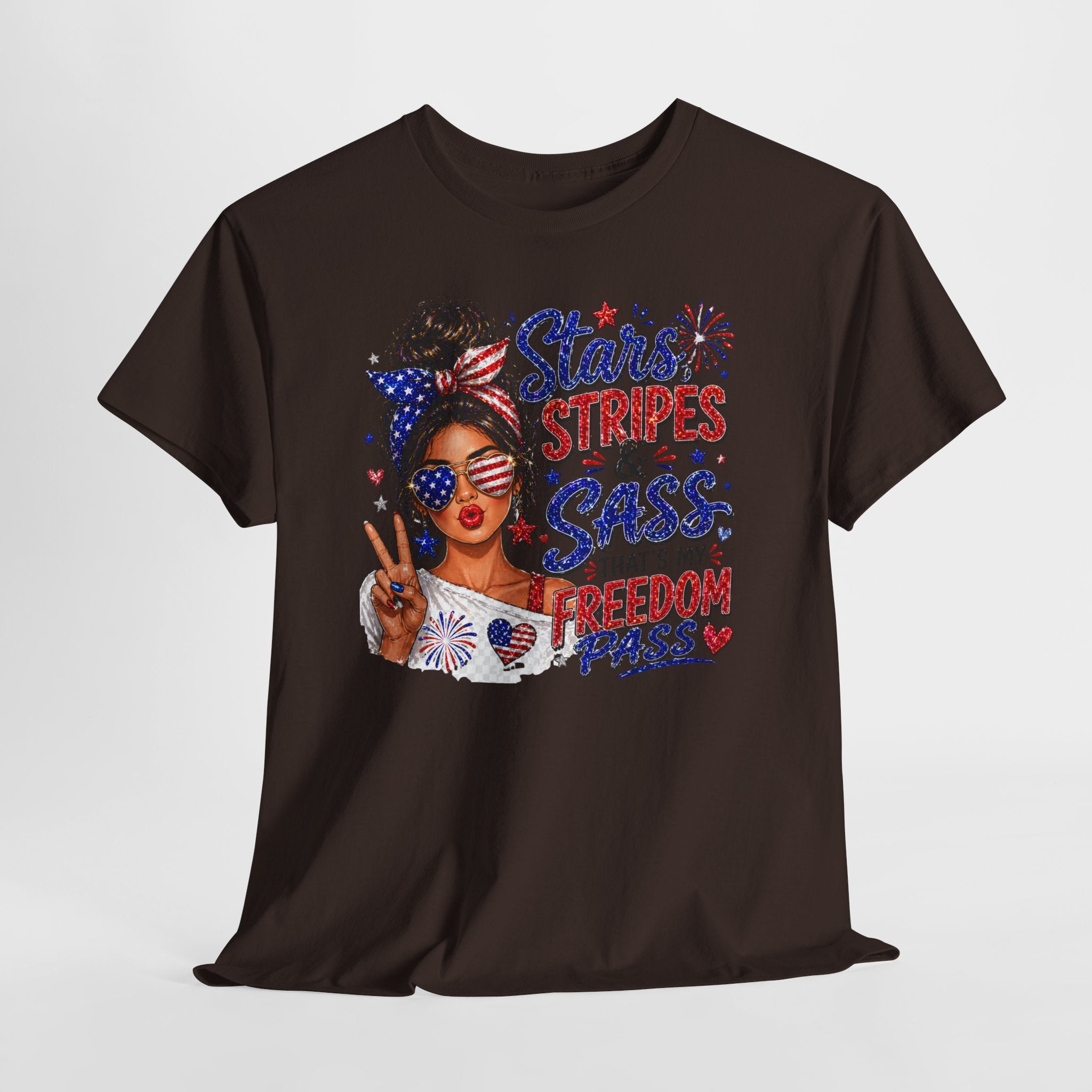 Patriotic 'Stars, Stripes & Sass' Tee — Fourth of July Women's Graphic T-Shirt