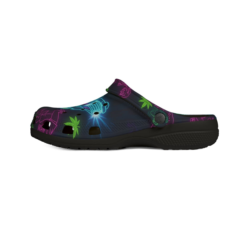 Neon Beach Party Clogs — EVA Foam Garden Shoes