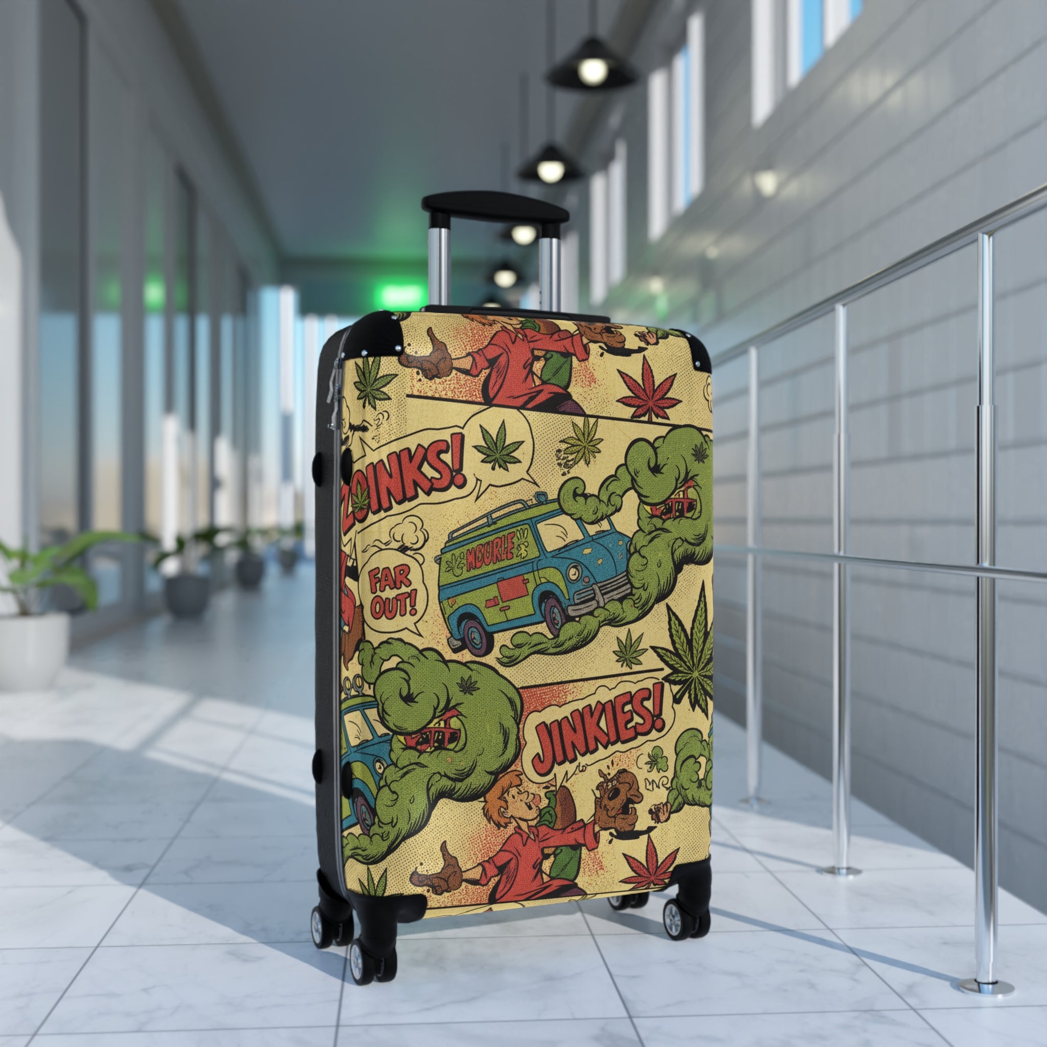 Retro Cartoon Van Suitcase – 'Jinkies!' Adventure Travel Luggage