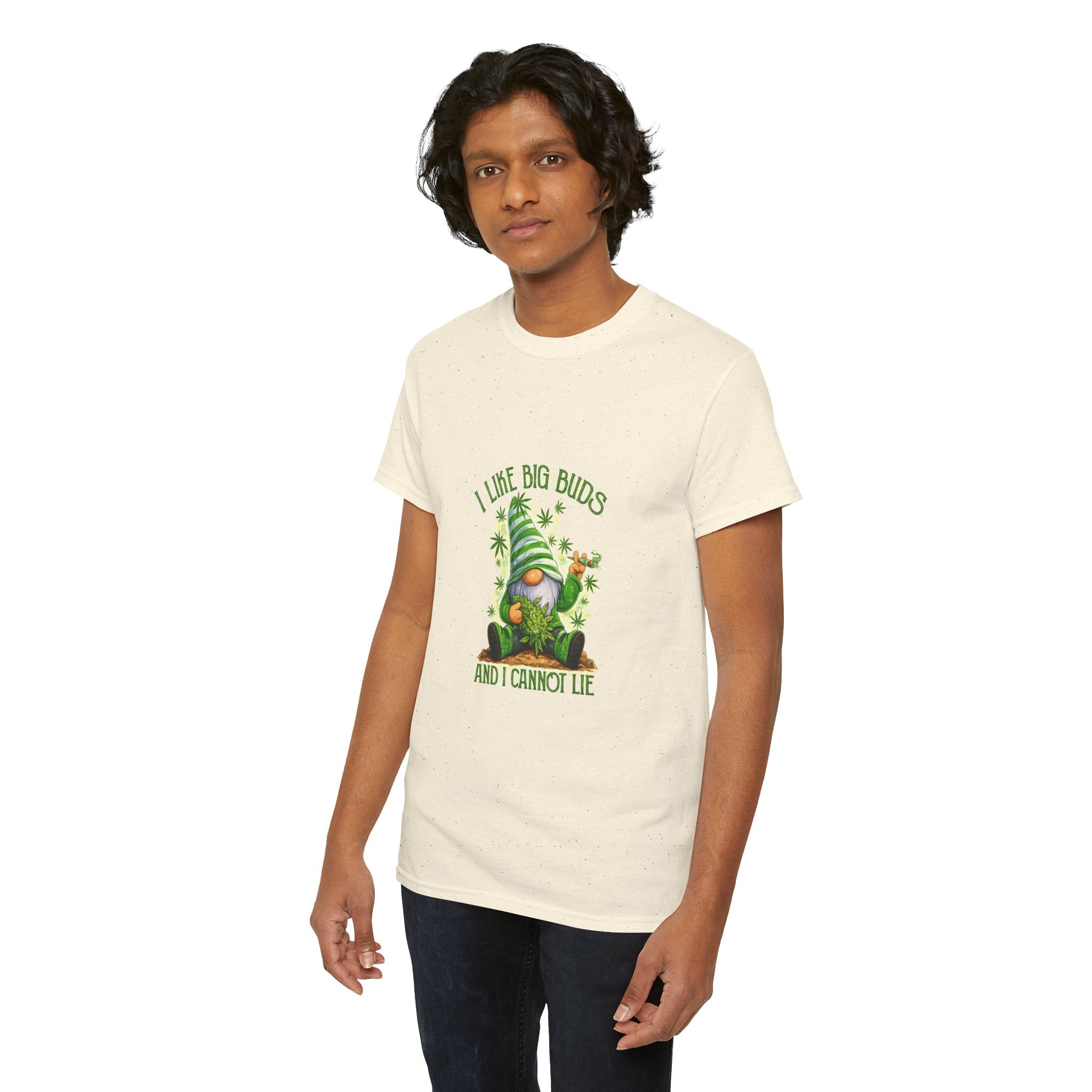 Gnome Cannabis Tee — "I Like Big Buds and I Cannot Lie" Graphic T-Shirt