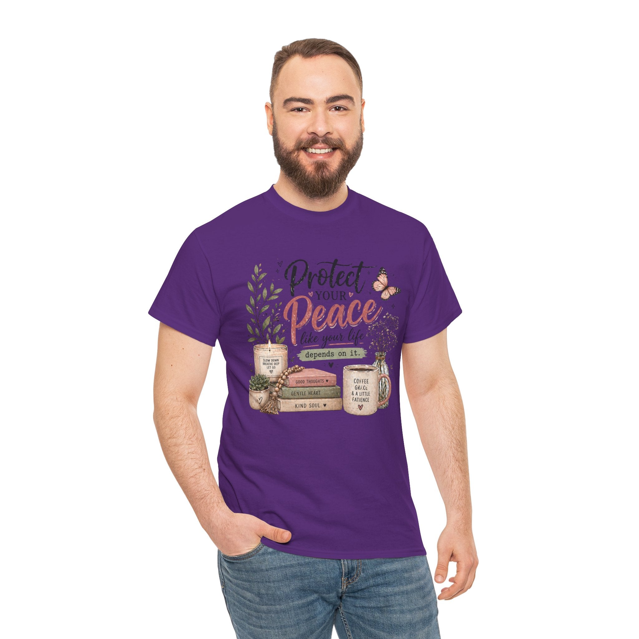 Protect Your Peace Tee — Inspirational Floral Graphic T-Shirt