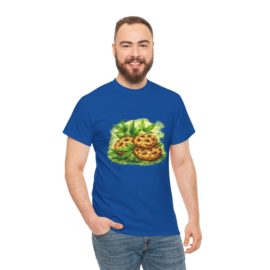 Cookie & Basil Garden Tee — Cute Baked Goods Illustration T-Shirt