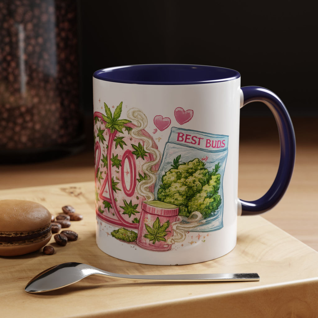 420 Cannabis Coffee Mug — 'Best Buds' Accent Tea Cup (11/15oz)