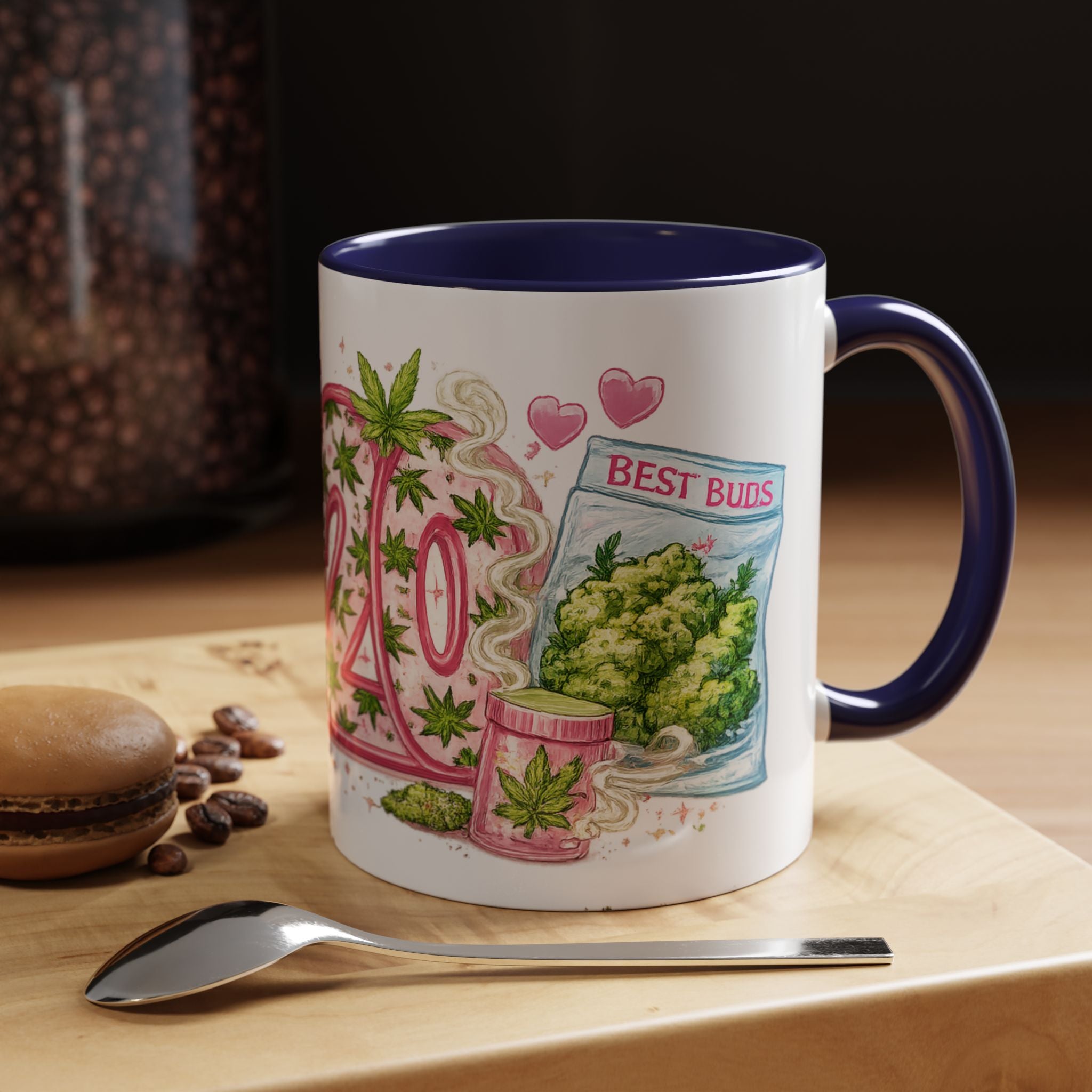 420 Cannabis Coffee Mug — 'Best Buds' Accent Tea Cup (11/15oz)
