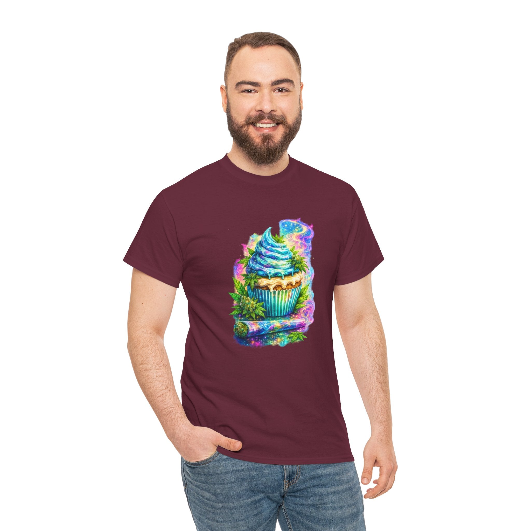 Cupcake Fantasy T-Shirt — Rainbow Psychedelic Dessert Tee