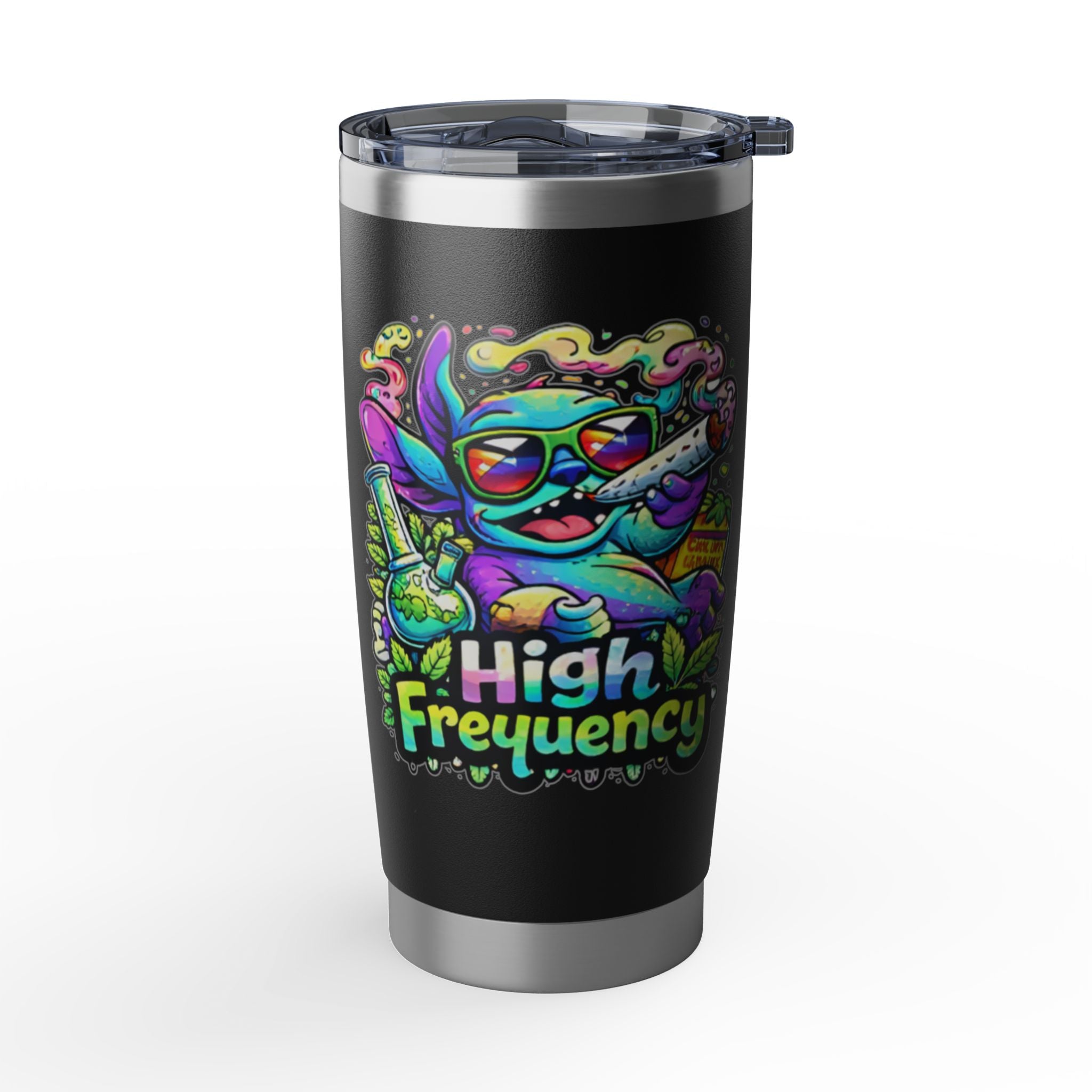 20oz Tumbler — Colorful Vagabond Travel Cup with 'Vagabond' Adventure Artwork