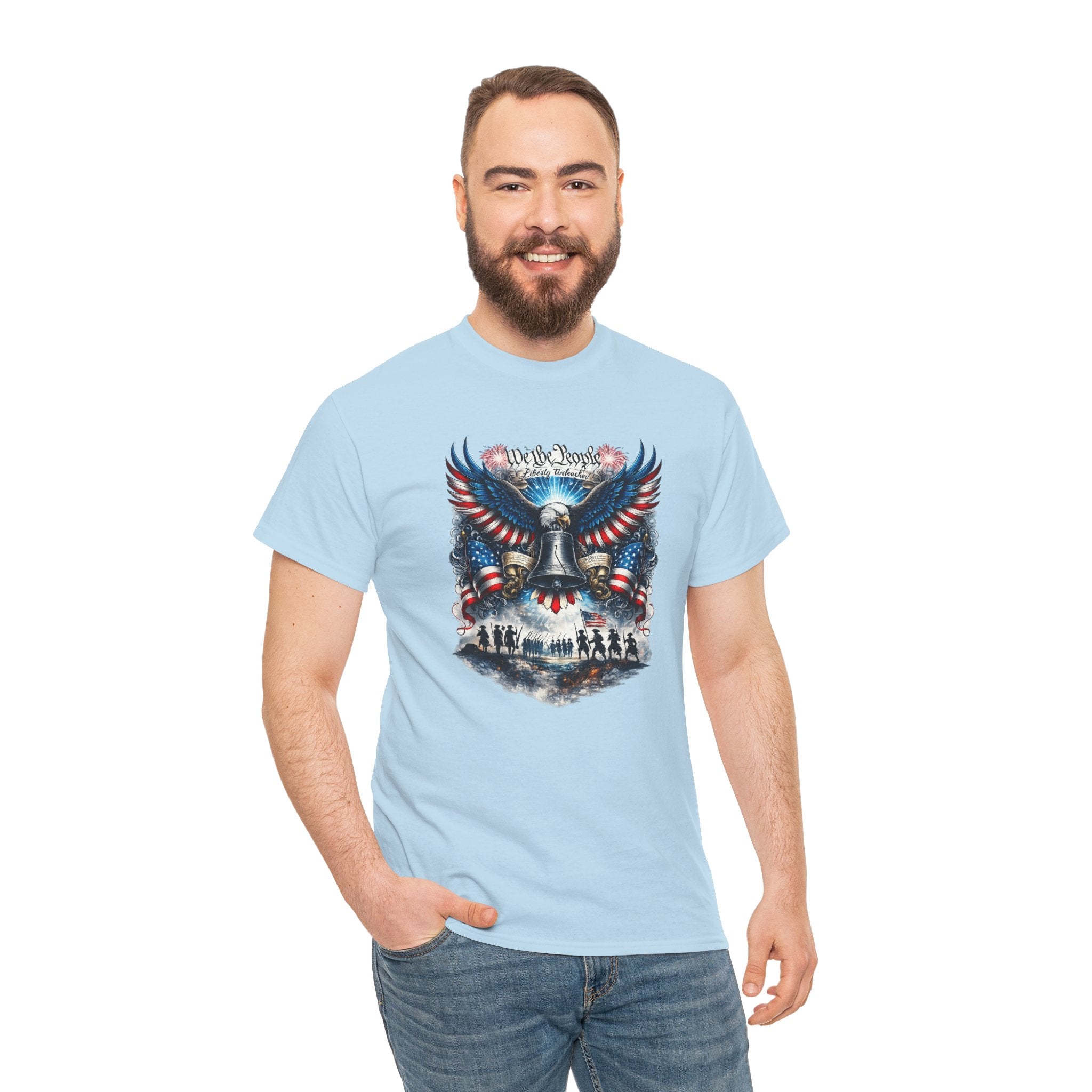 Patriotic Eagle Tee — "We the People" Liberty Bell Graphic T-Shirt