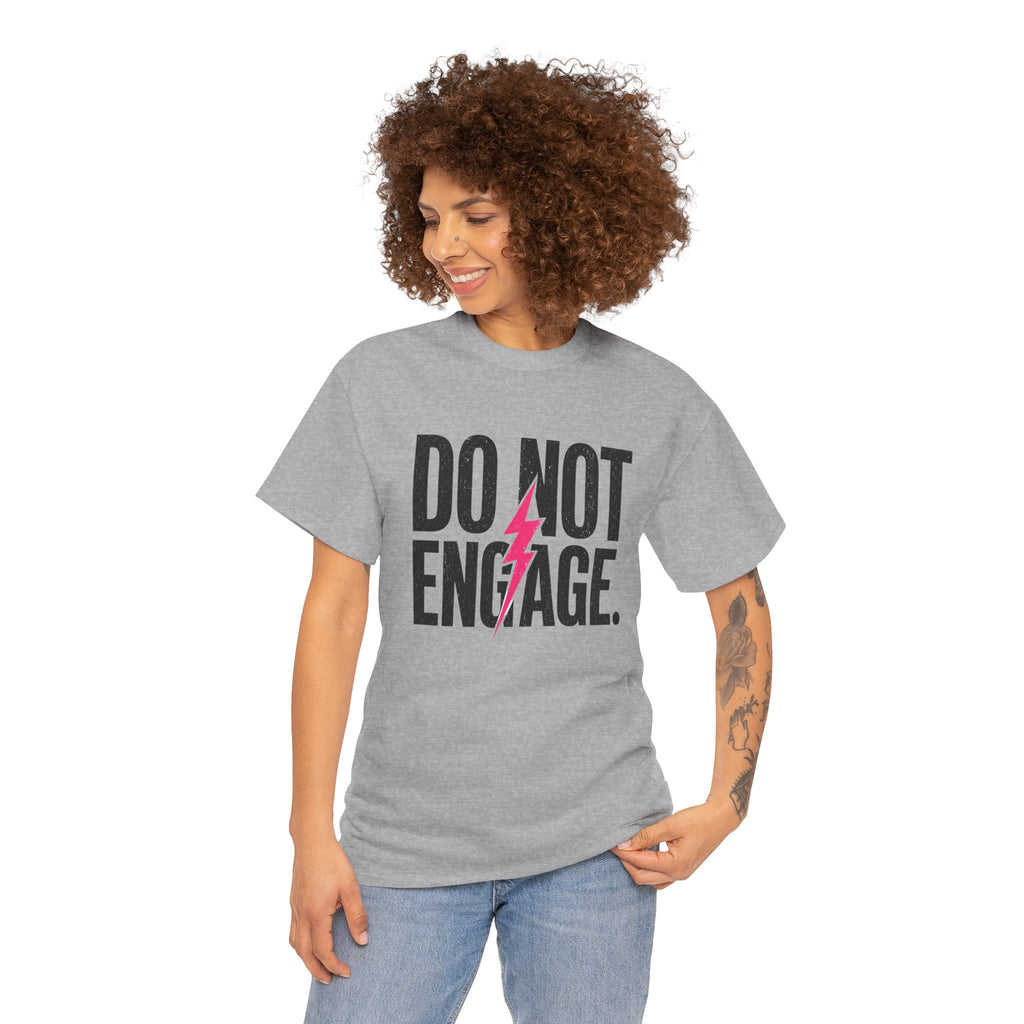 Do Not Engage Lightning Tee — Funny Bold Graphic T‑Shirt