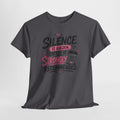 Silence Is Golden Coffee Is Strongly Recommended T-Shirt — Funny Coffee Lover Tee