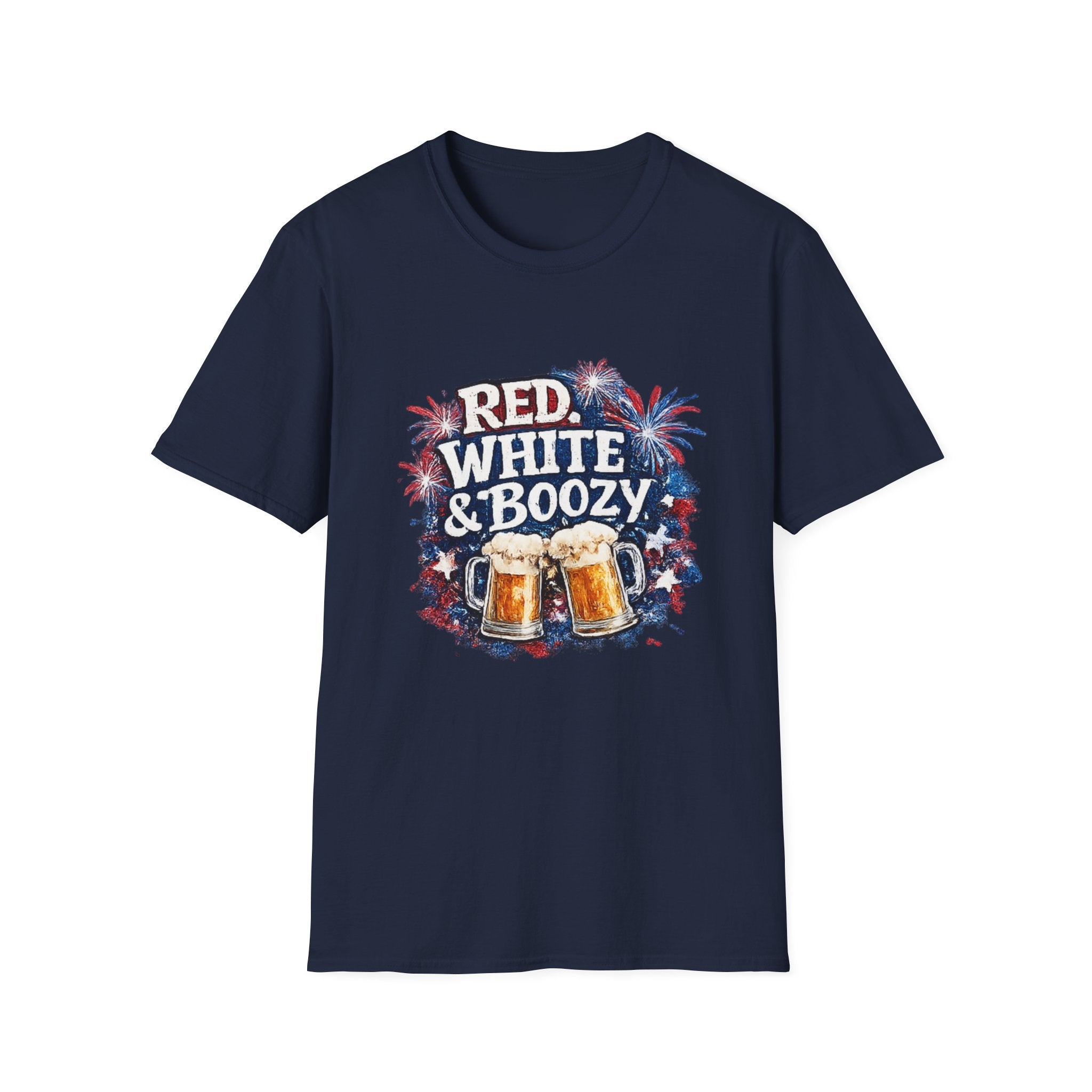 Red, White & Boozy Beer T-Shirt — Patriotic 4th of July Party Tee