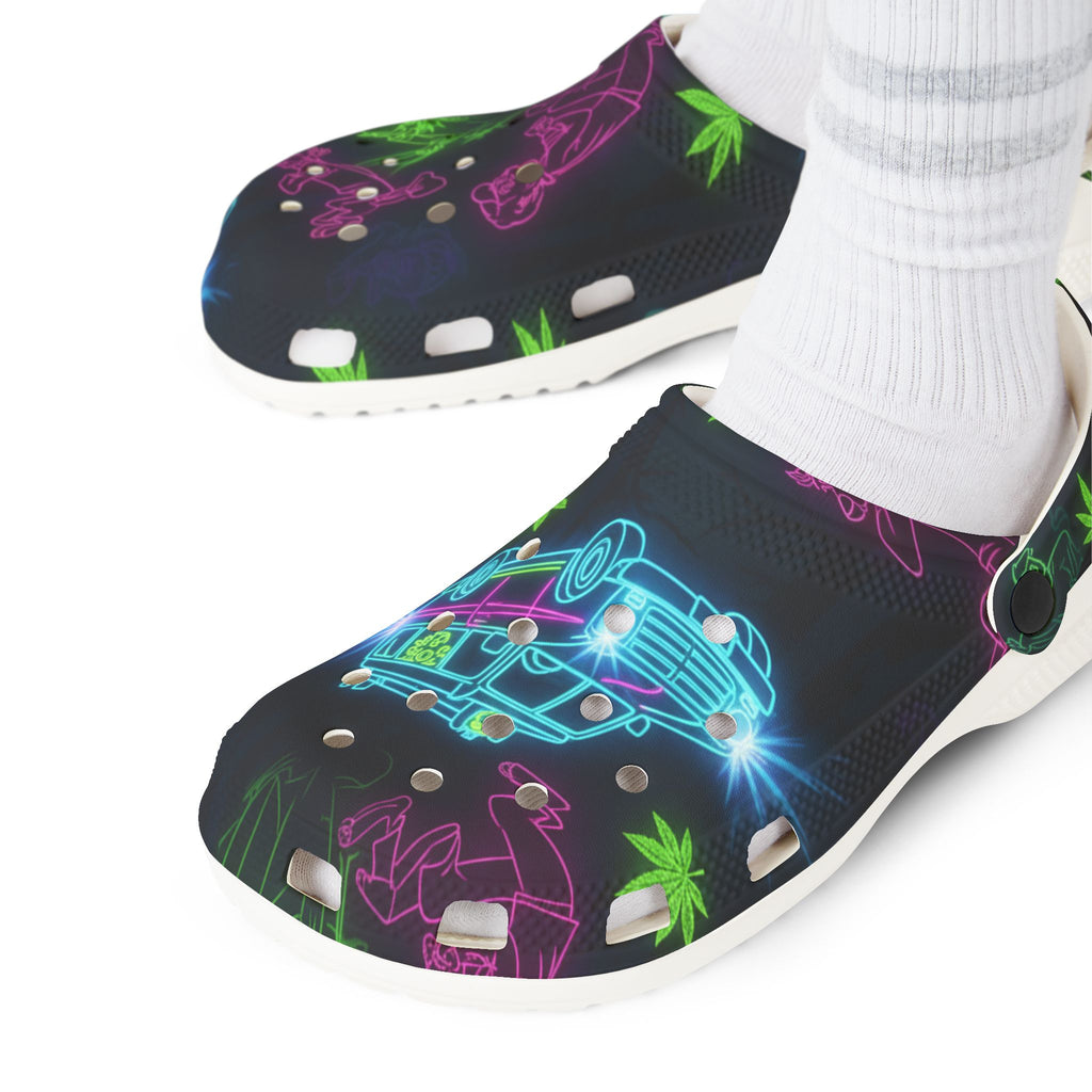 Neon Beach Party Clogs — EVA Foam Garden Shoes