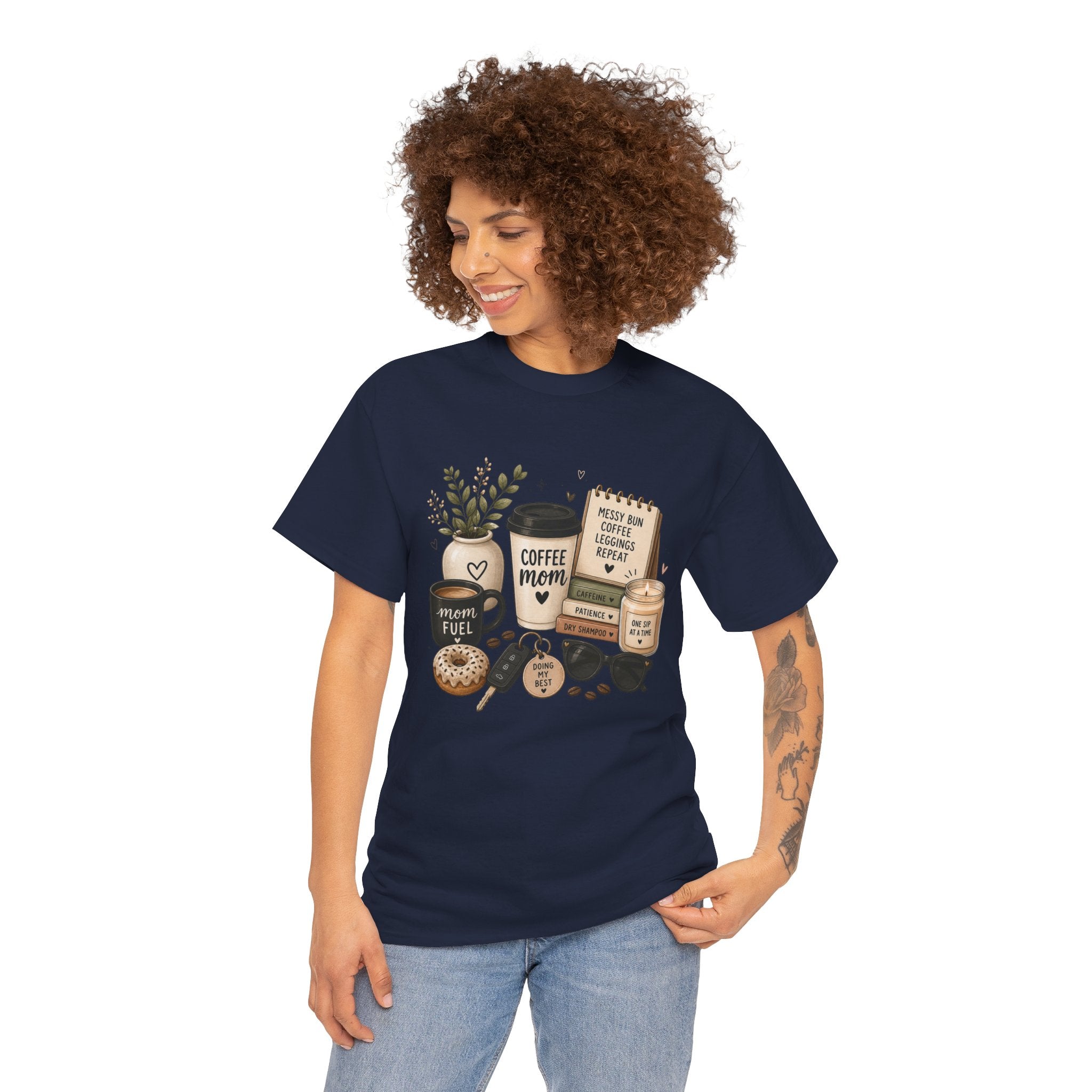 Coffee Mom Tee — Cute Coffee & Cookies Graphic T-Shirt