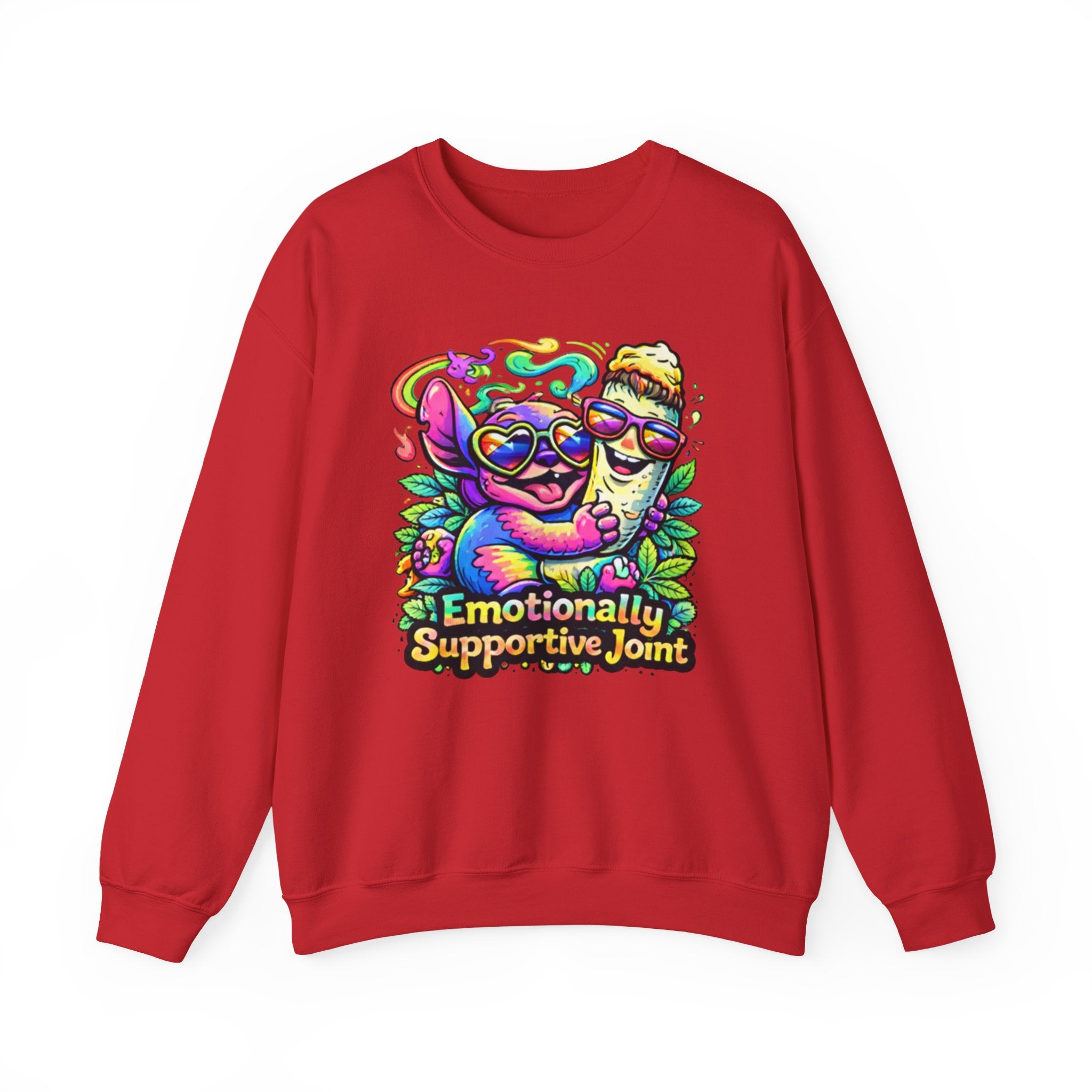 Emotionally Supportive Joint Sweatshirt — Cute Sloth & Joint Hug Graphic