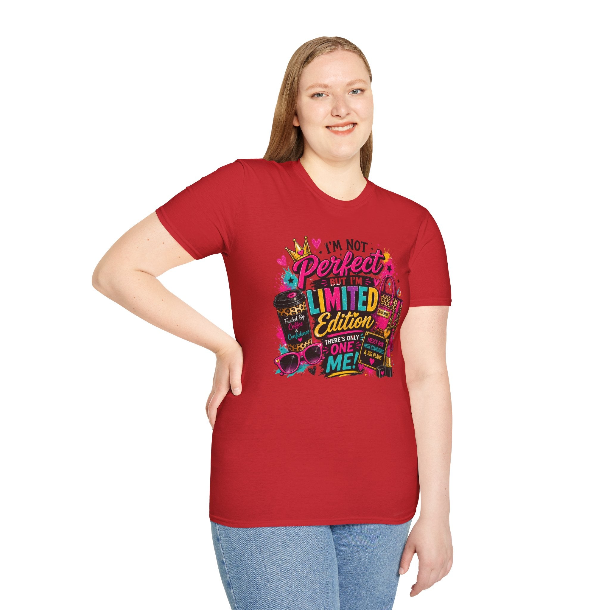 Limited Edition Graphic T-Shirt — "I'm Not Perfect But I'm Limited Edition" Bright Retro Design