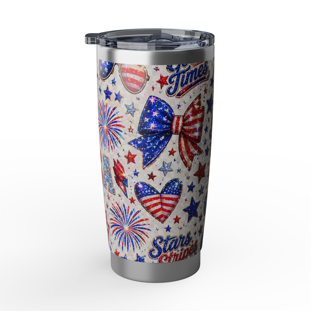 Stars & Stripes 20oz Tumbler — USA Fireworks Patriotic Travel Mug