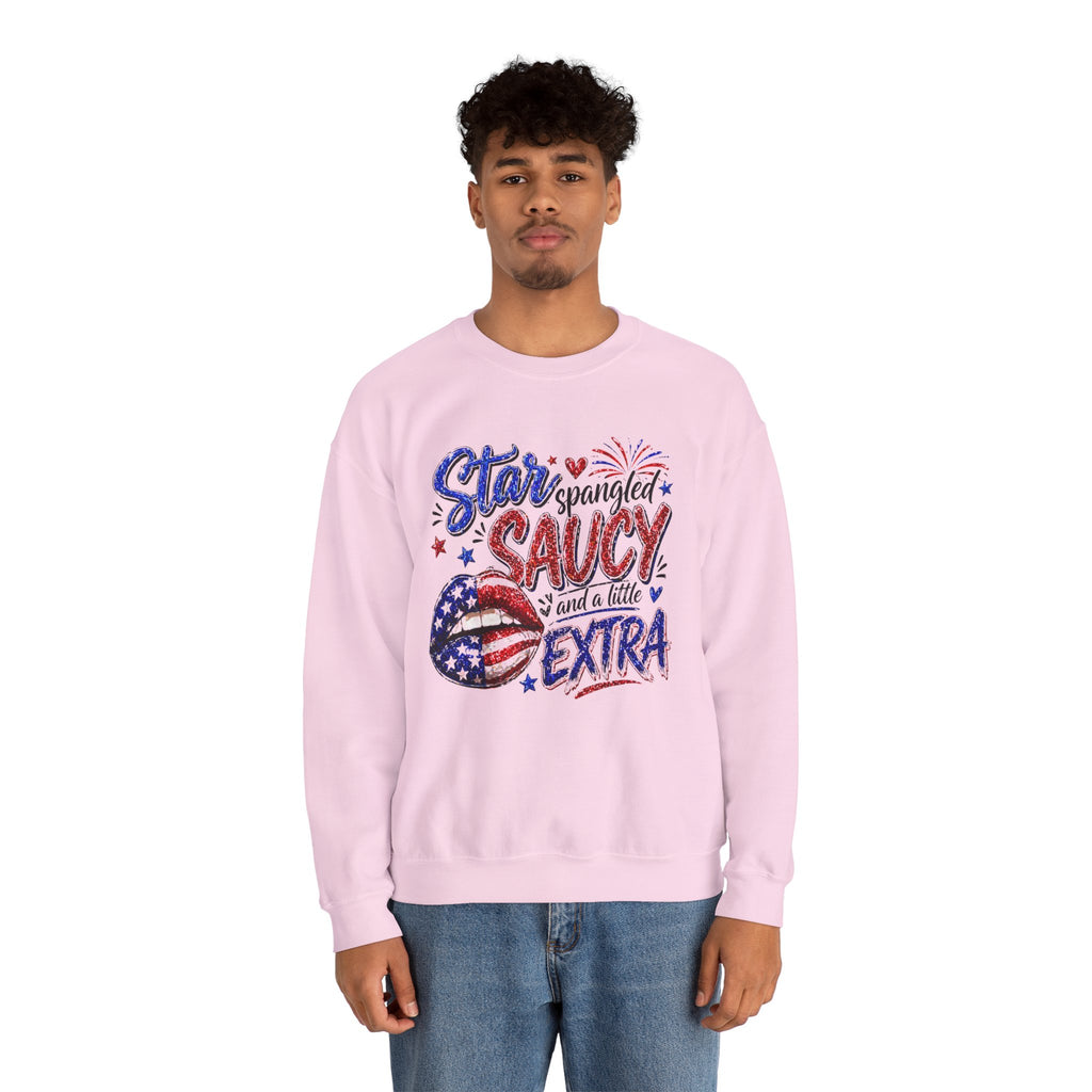 Patriotic 'Star Spangled Saucy & a Little Extra' Sweatshirt