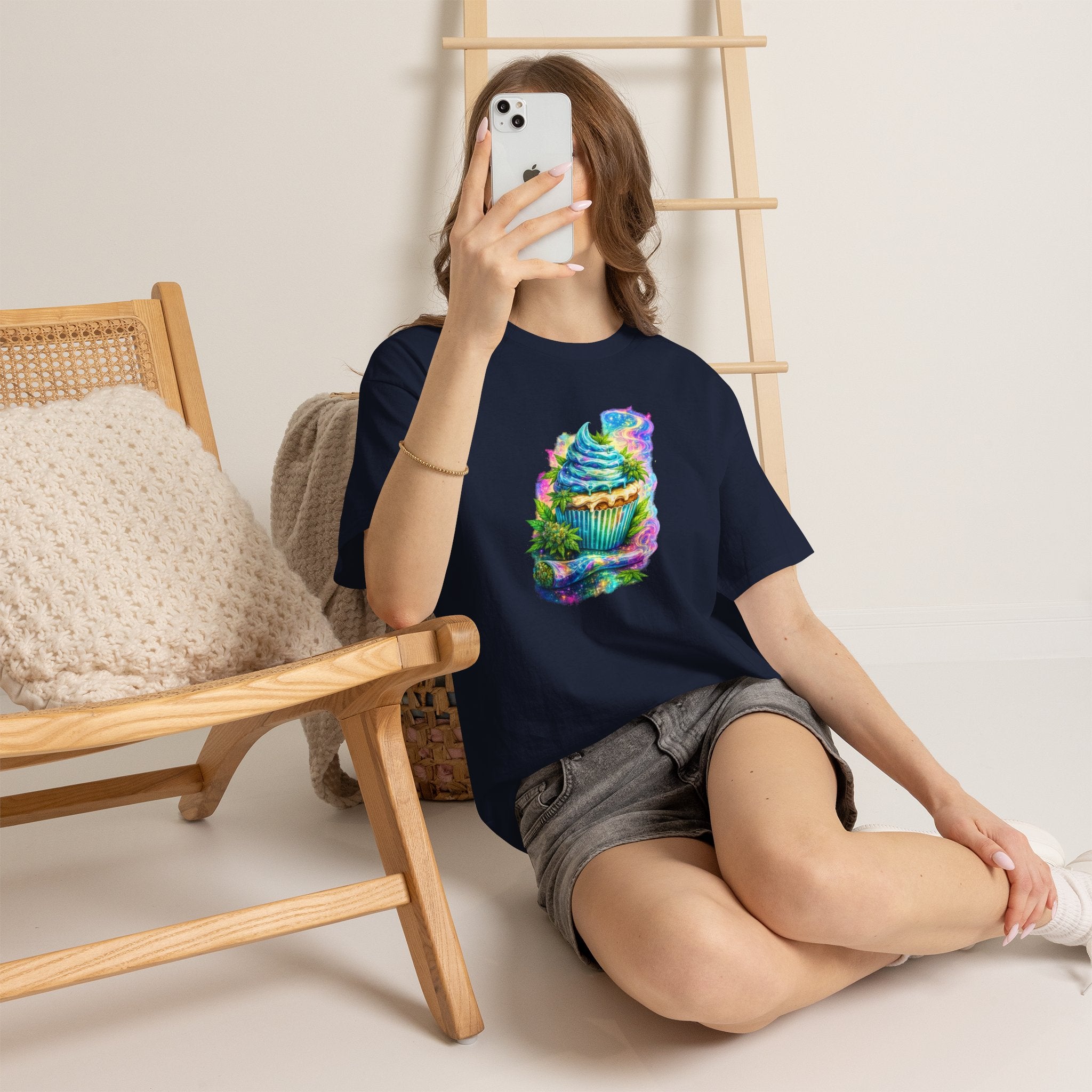 Cupcake Fantasy T-Shirt — Rainbow Psychedelic Dessert Tee