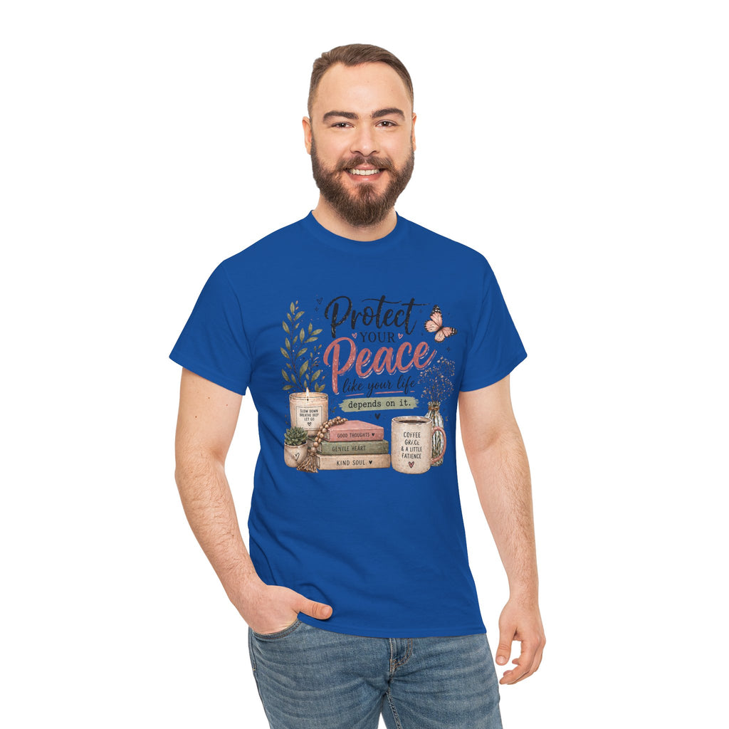 Protect Your Peace Tee — Inspirational Floral Graphic T-Shirt