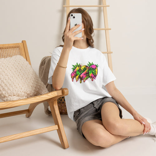 420 Drip Graphic T-Shirt — Cannabis Leaf Streetwear Tee
