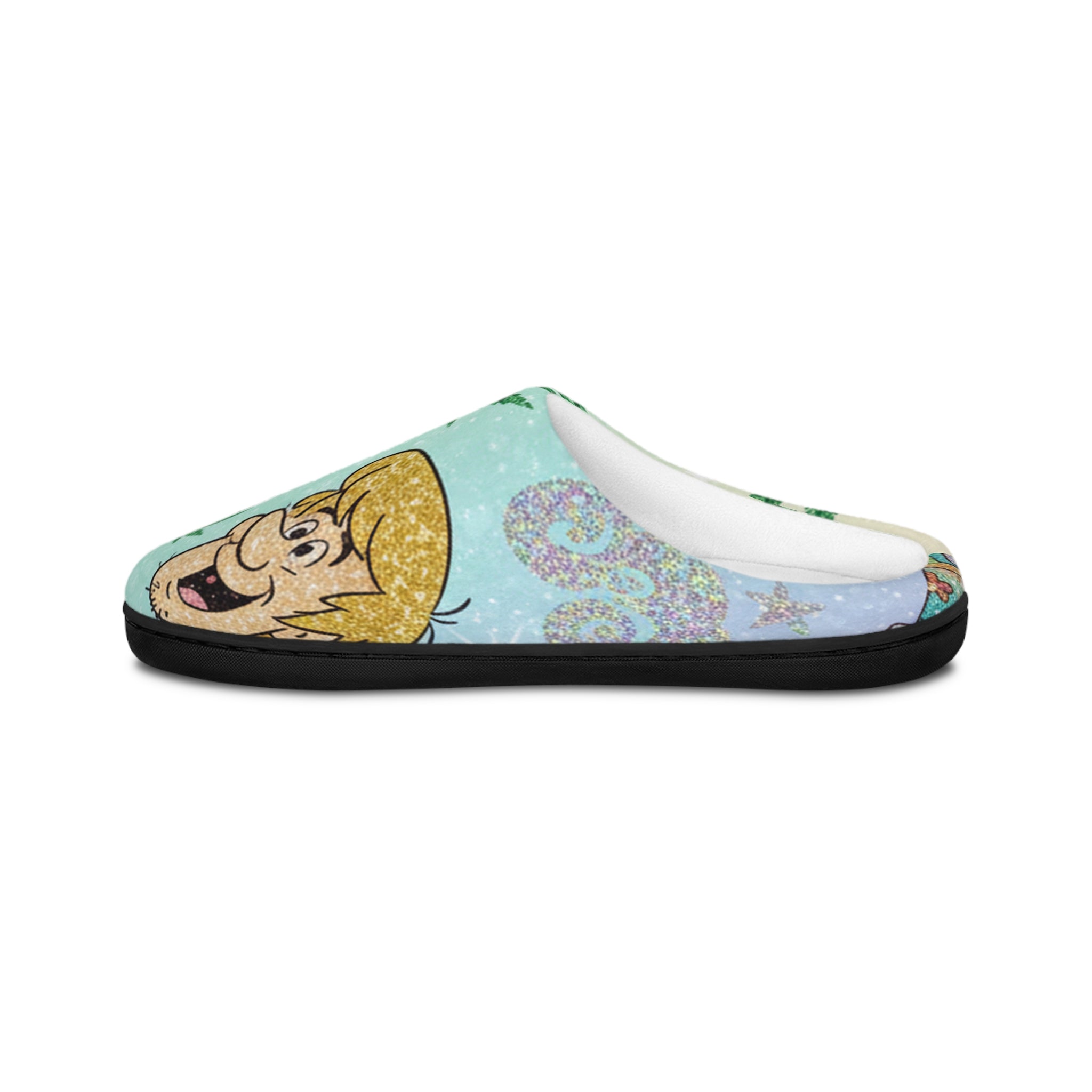 Women’s Indoor Slippers — Tropical Beach Cartoon Print