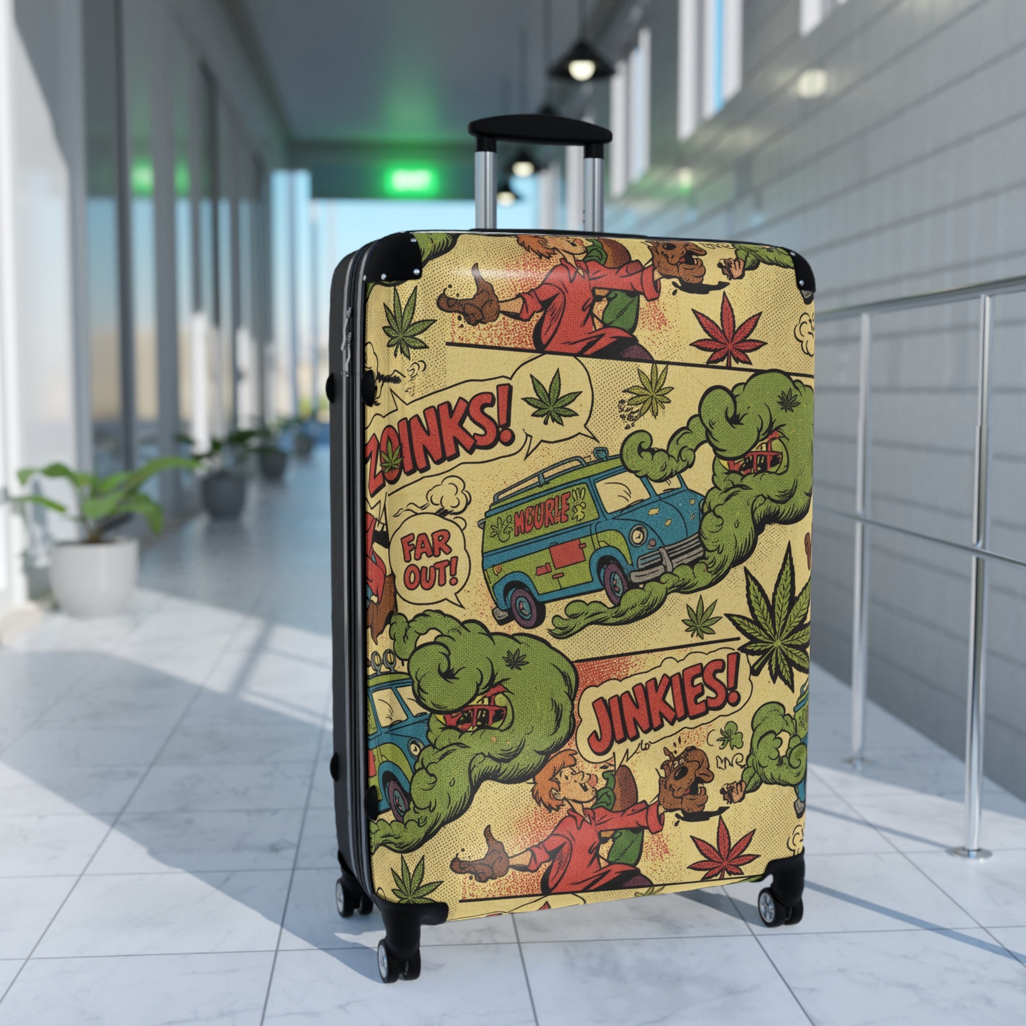 Retro Cartoon Van Suitcase – 'Jinkies!' Adventure Travel Luggage