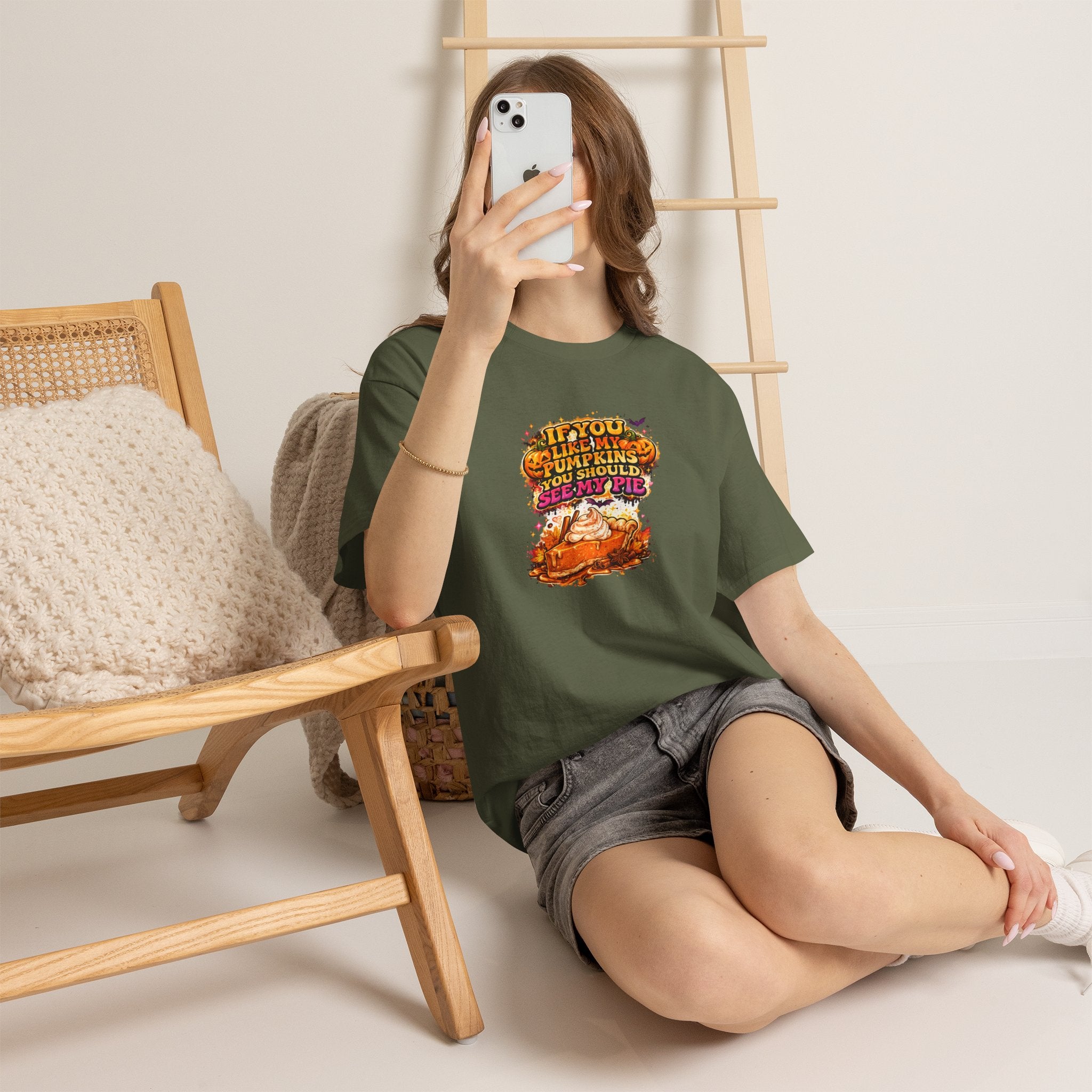 Pumpkin Pie Graphic Tee — "If You Like My Pumpkins You Should See My Pie" Fall Halloween Shirt