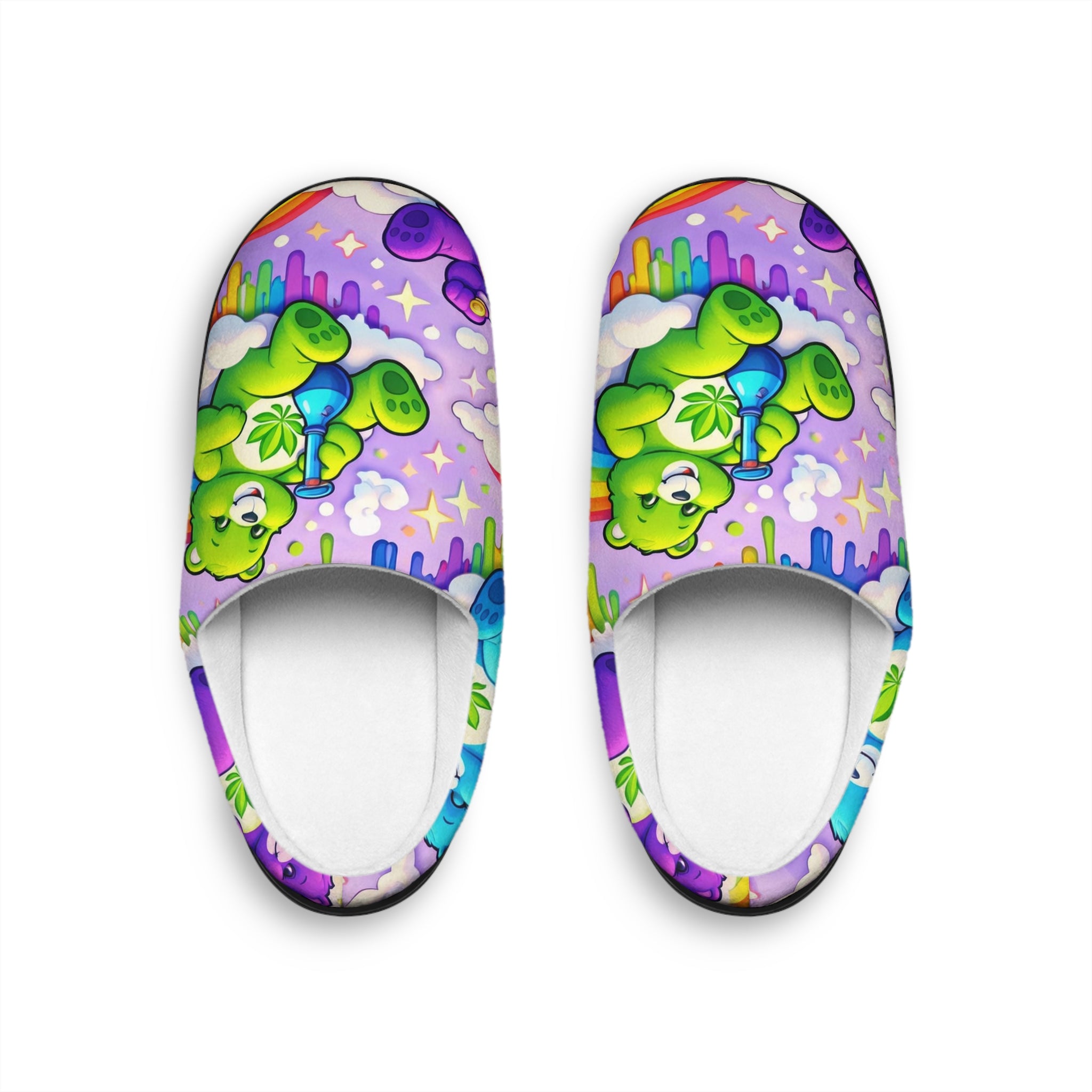 Women's Slippers - Cute Green Dinosaur Pattern Indoor House Slippers