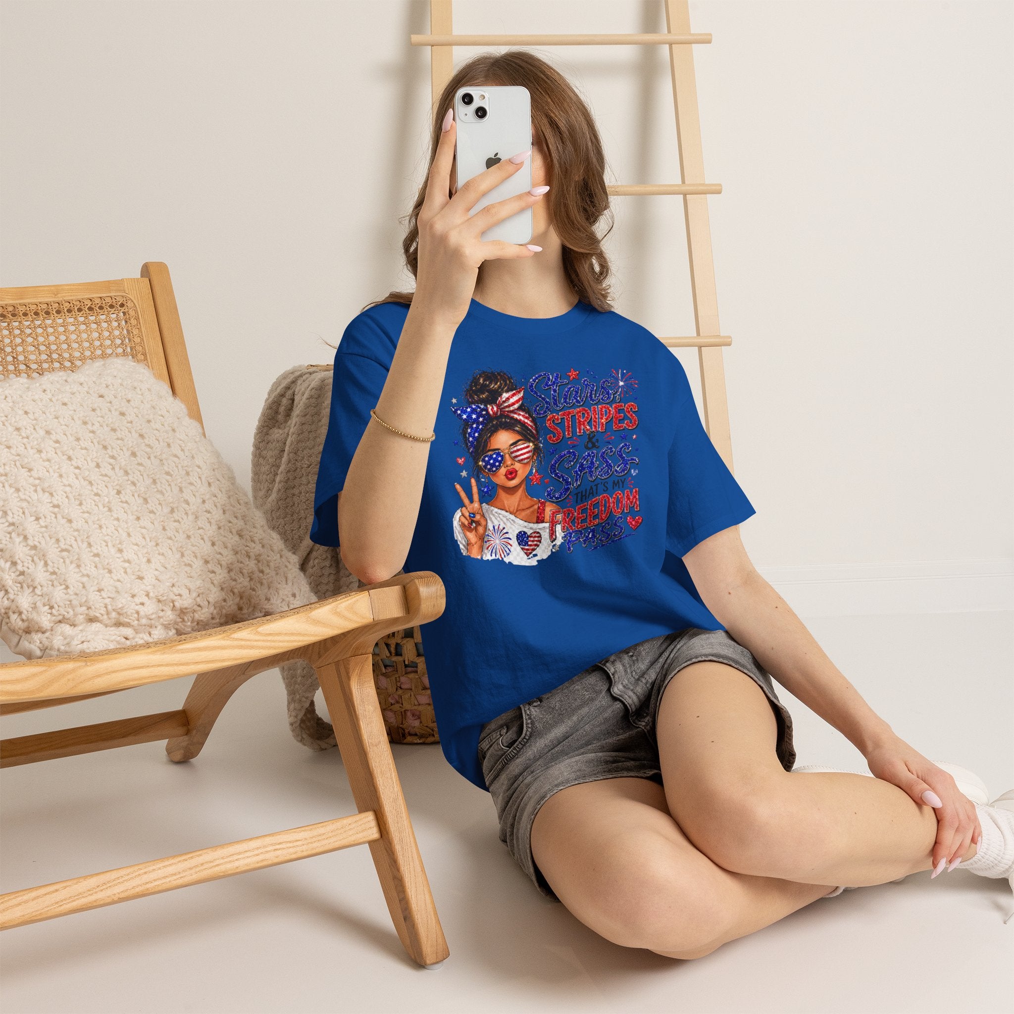 Patriotic 'Stars, Stripes & Sass' Tee — Fourth of July Women's Graphic T-Shirt