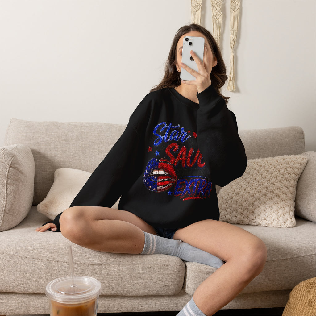 Patriotic 'Star Spangled Saucy & a Little Extra' Sweatshirt