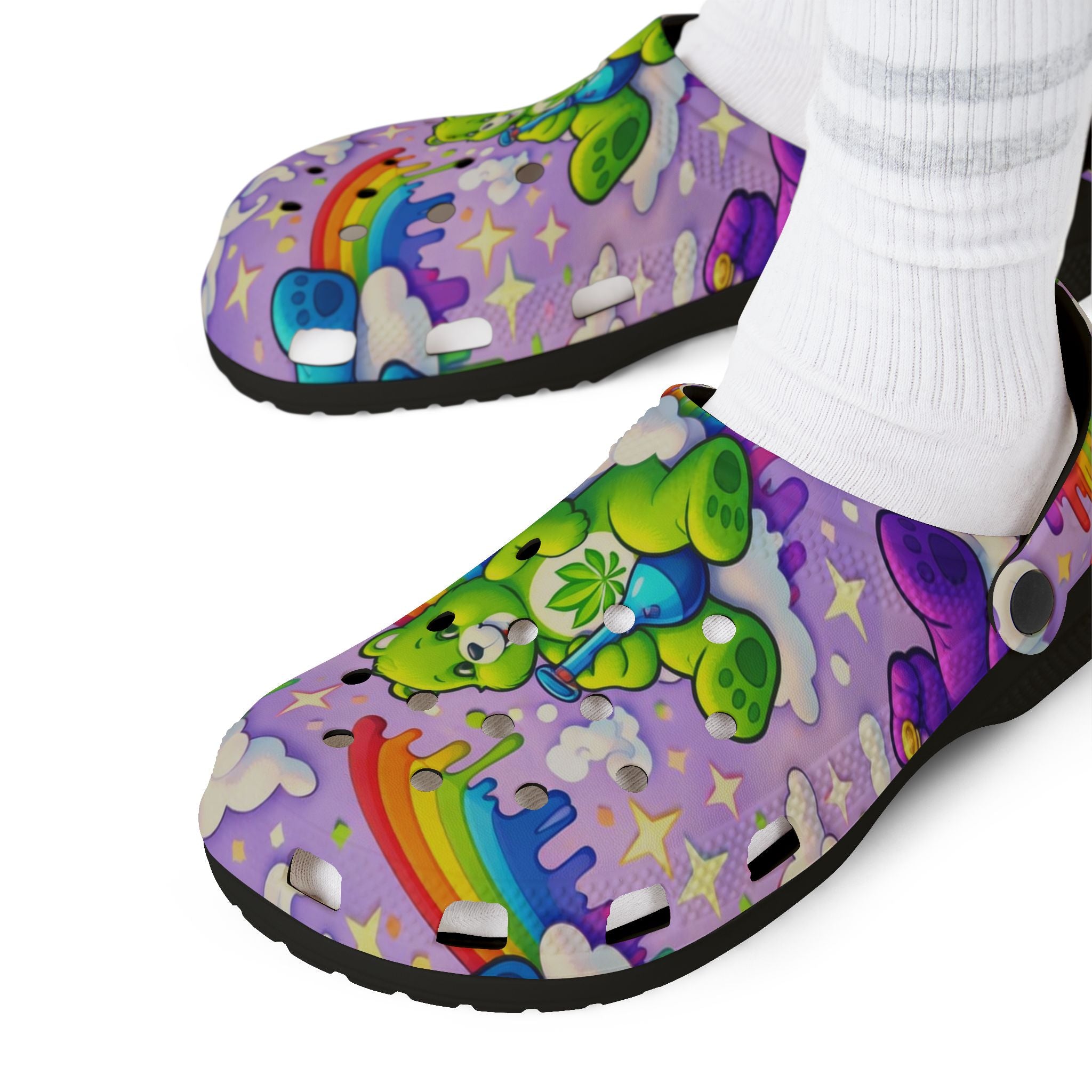 Care Bears Rainbow Clog — Colorful EVA Foam Slip-On Shoes