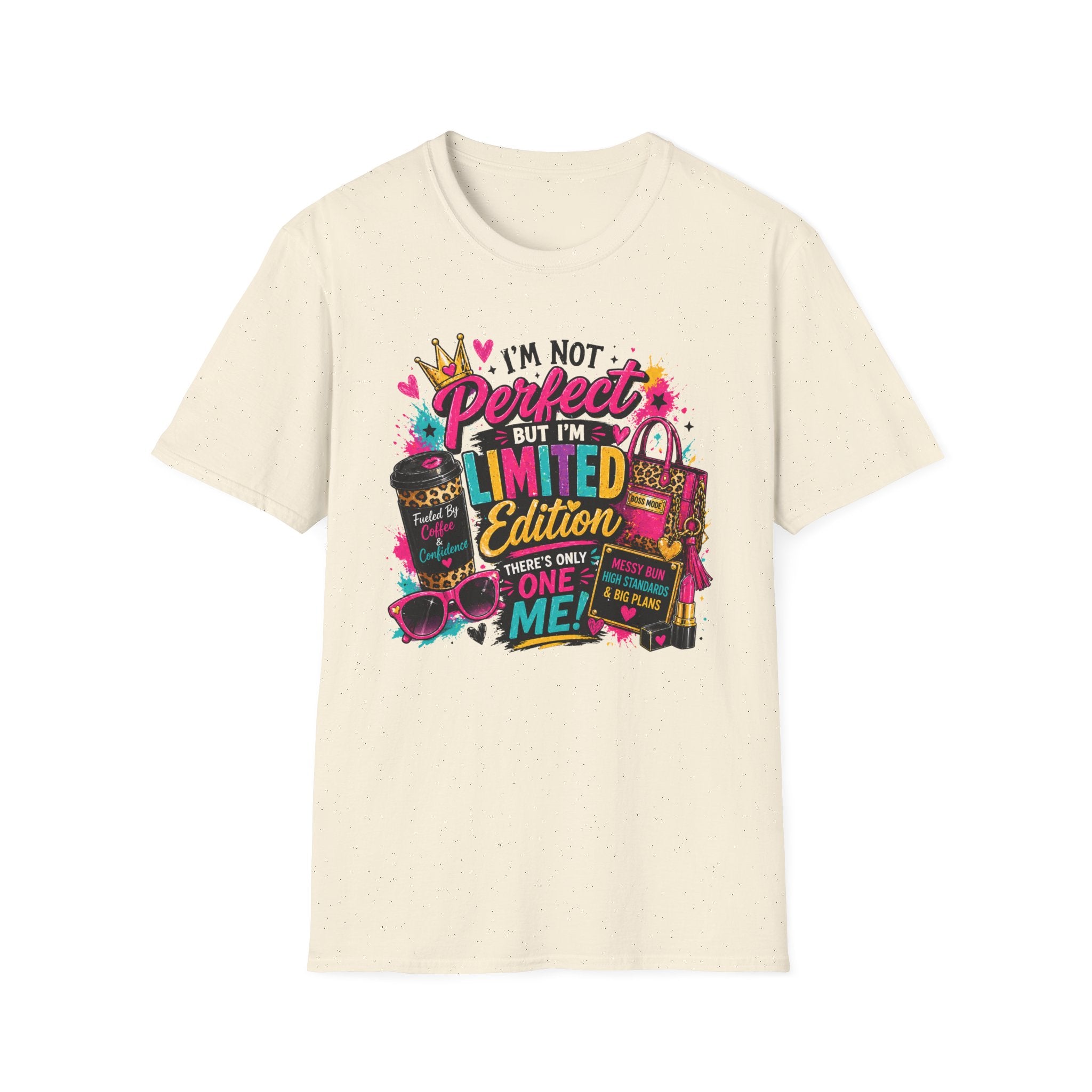 Limited Edition Graphic T-Shirt — "I'm Not Perfect But I'm Limited Edition" Bright Retro Design