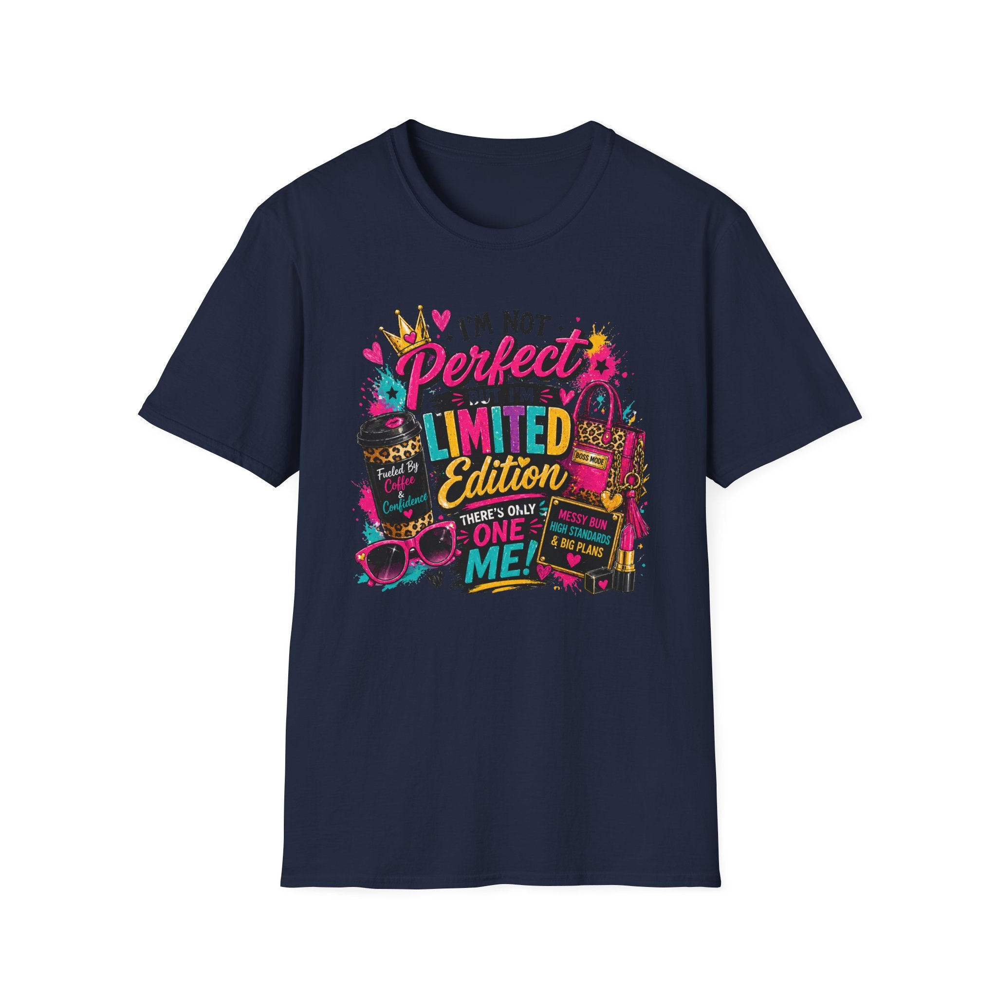 Limited Edition Graphic T-Shirt — "I'm Not Perfect But I'm Limited Edition" Bright Retro Design