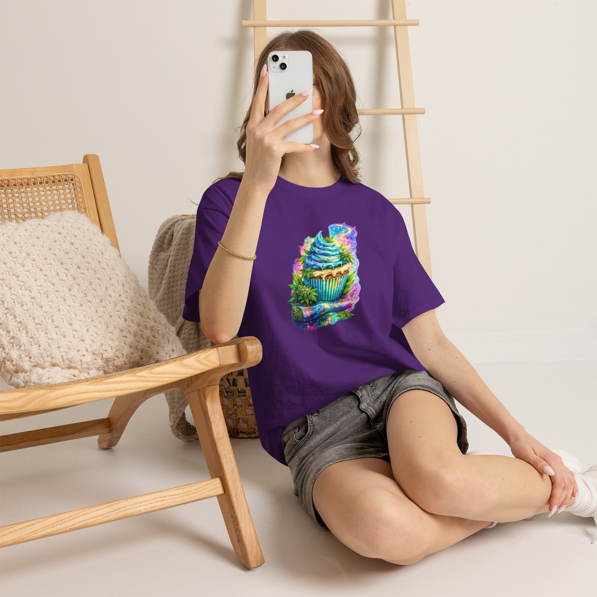 Cupcake Fantasy T-Shirt — Rainbow Psychedelic Dessert Tee