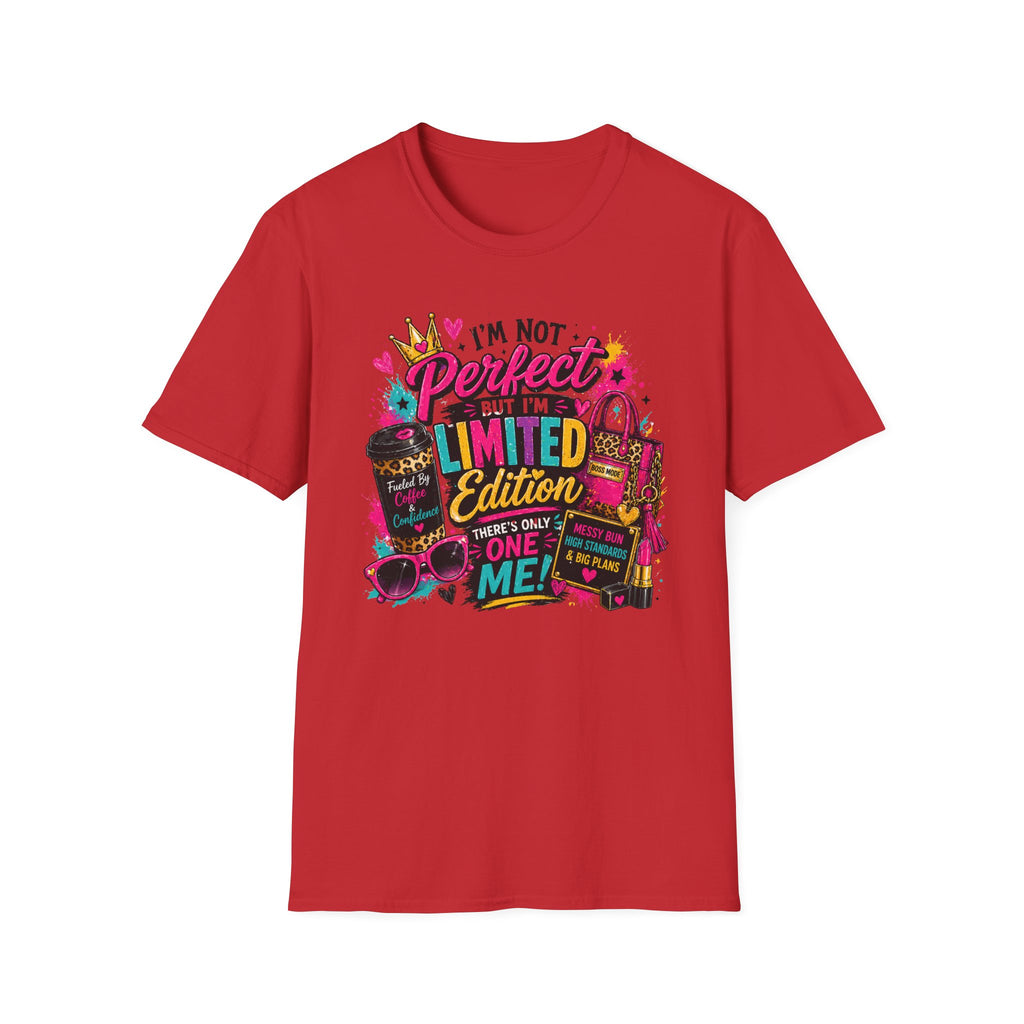 Limited Edition Graphic T-Shirt — "I'm Not Perfect But I'm Limited Edition" Bright Retro Design