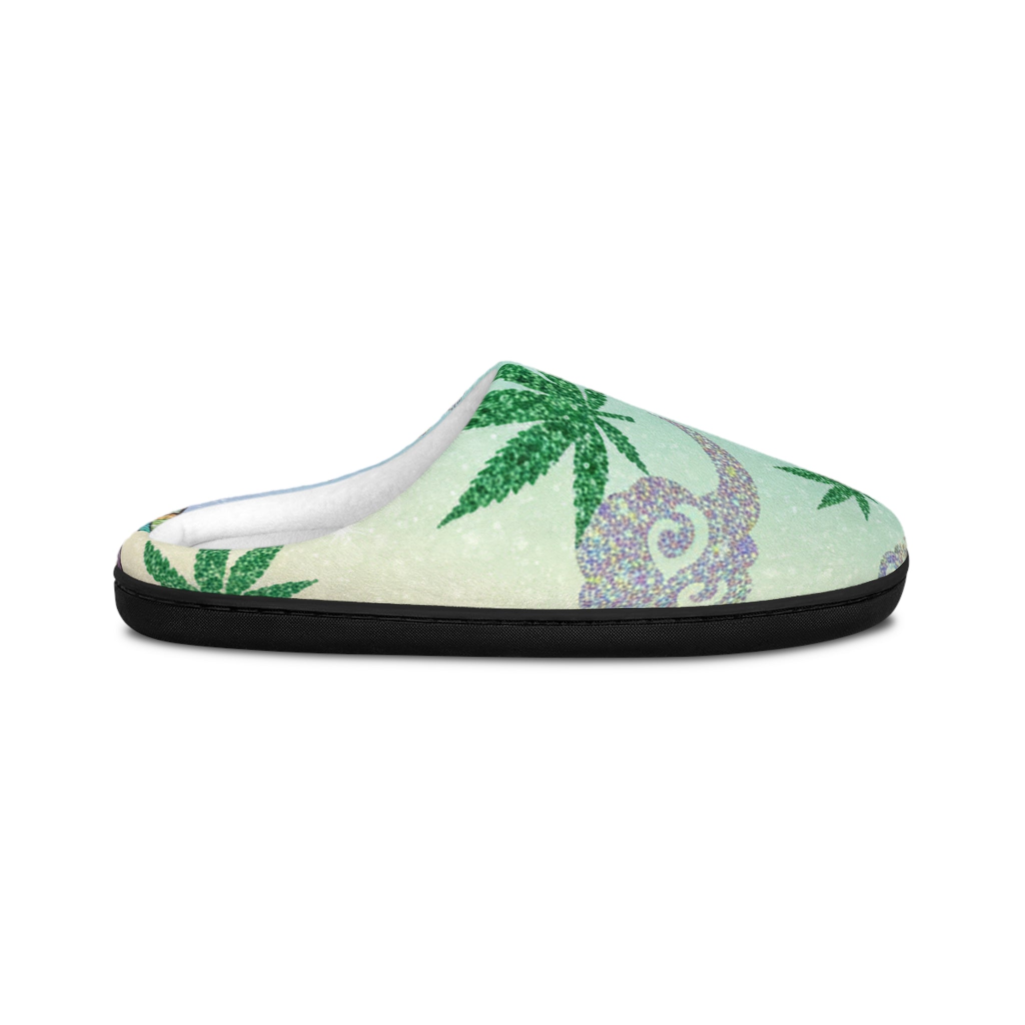 Women’s Indoor Slippers — Tropical Beach Cartoon Print
