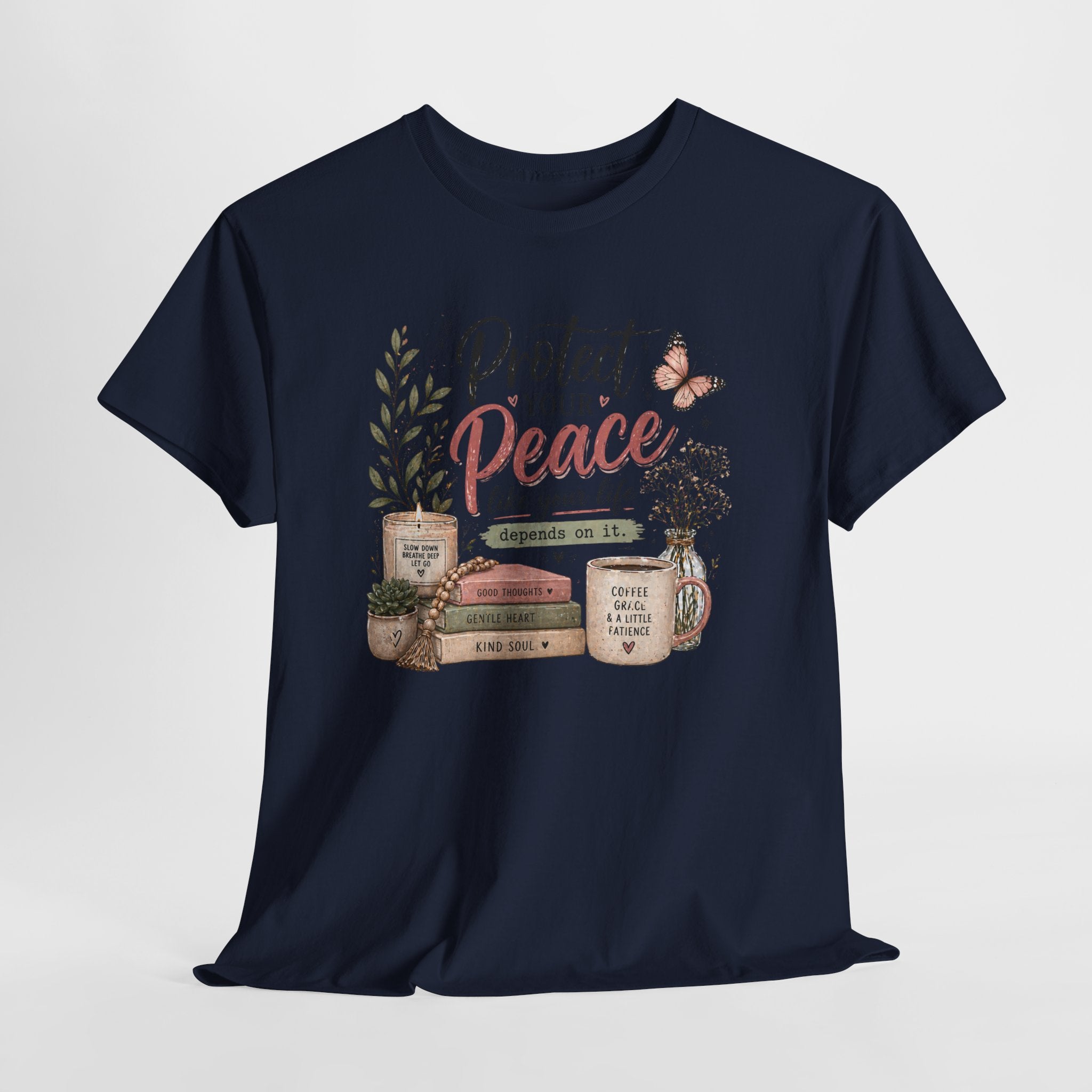 Protect Your Peace Tee — Inspirational Floral Graphic T-Shirt