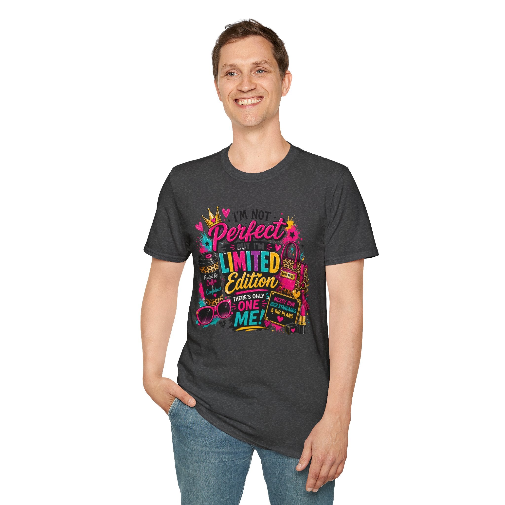 Limited Edition Graphic T-Shirt — "I'm Not Perfect But I'm Limited Edition" Bright Retro Design