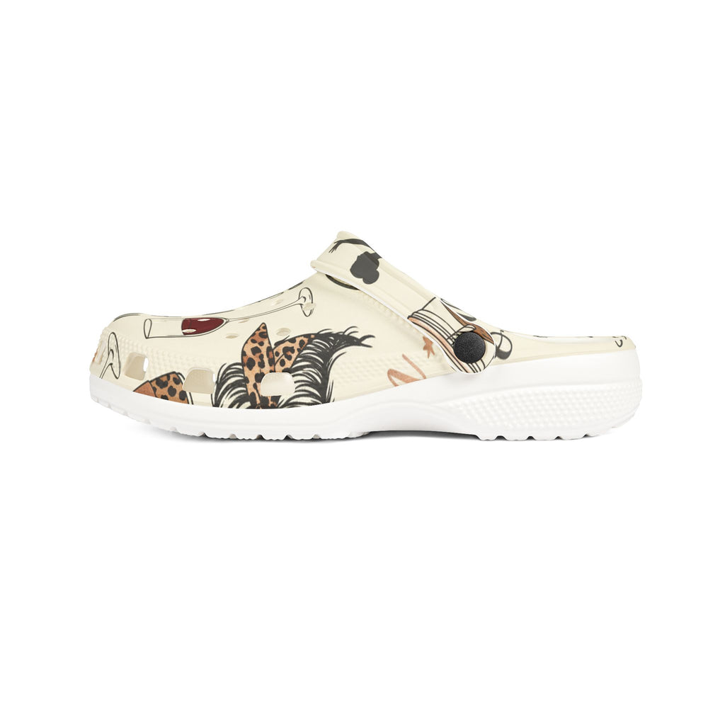 Mima Humans Mama Needs a Nap Wine & Coffee Printed EVA Clogs