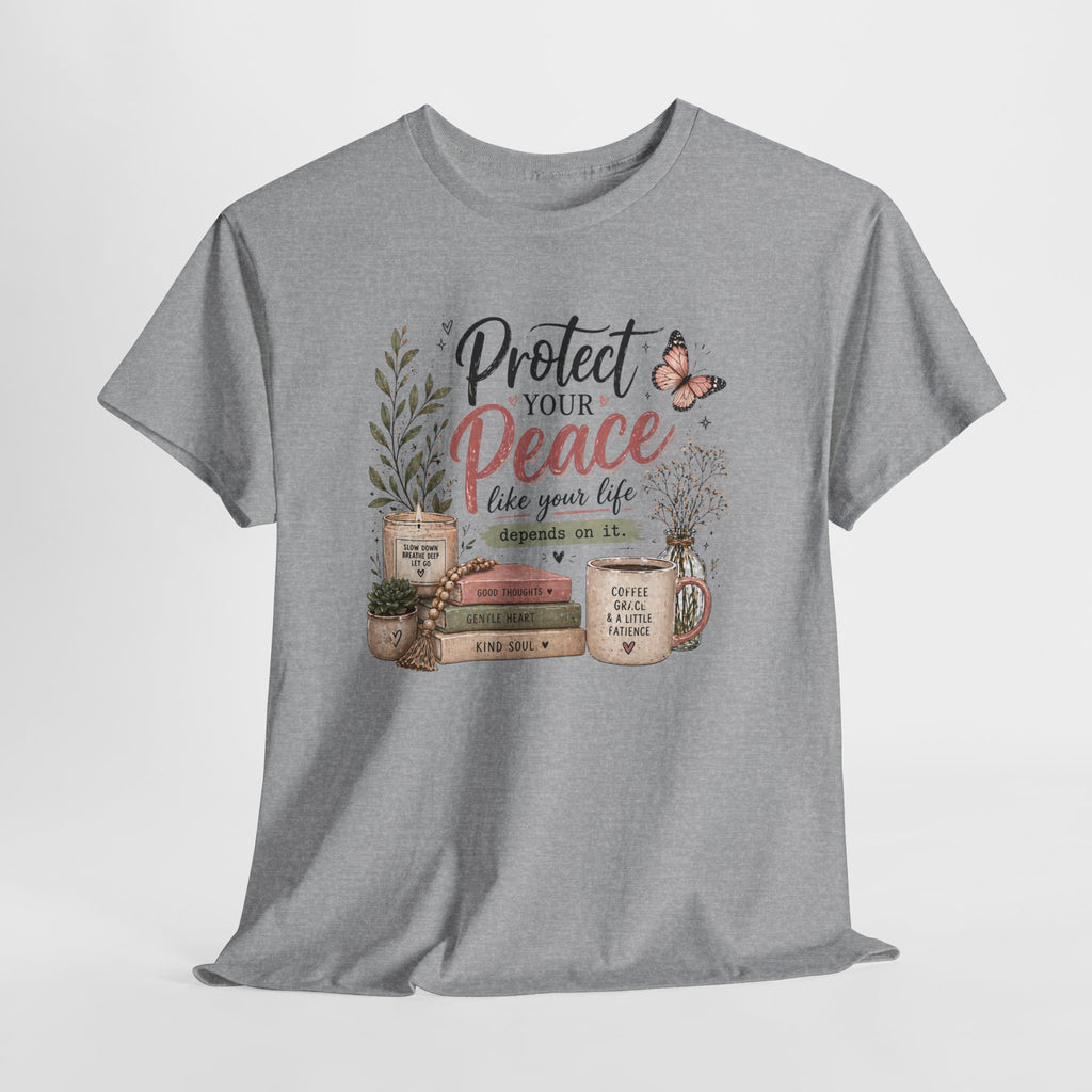 Protect Your Peace Tee — Inspirational Floral Graphic T-Shirt