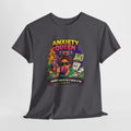 Anxiety Queen T-Shirt – Funny Mental Health Graphic Tee (“I Worry About Sh*t Near & Far”)
