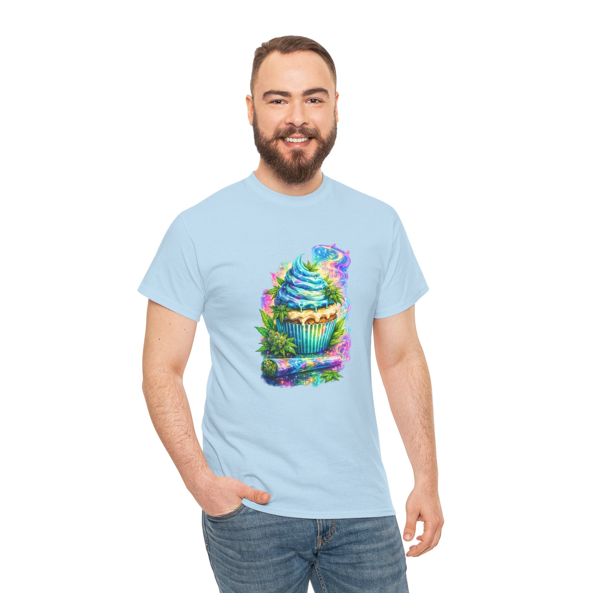Cupcake Fantasy T-Shirt — Rainbow Psychedelic Dessert Tee