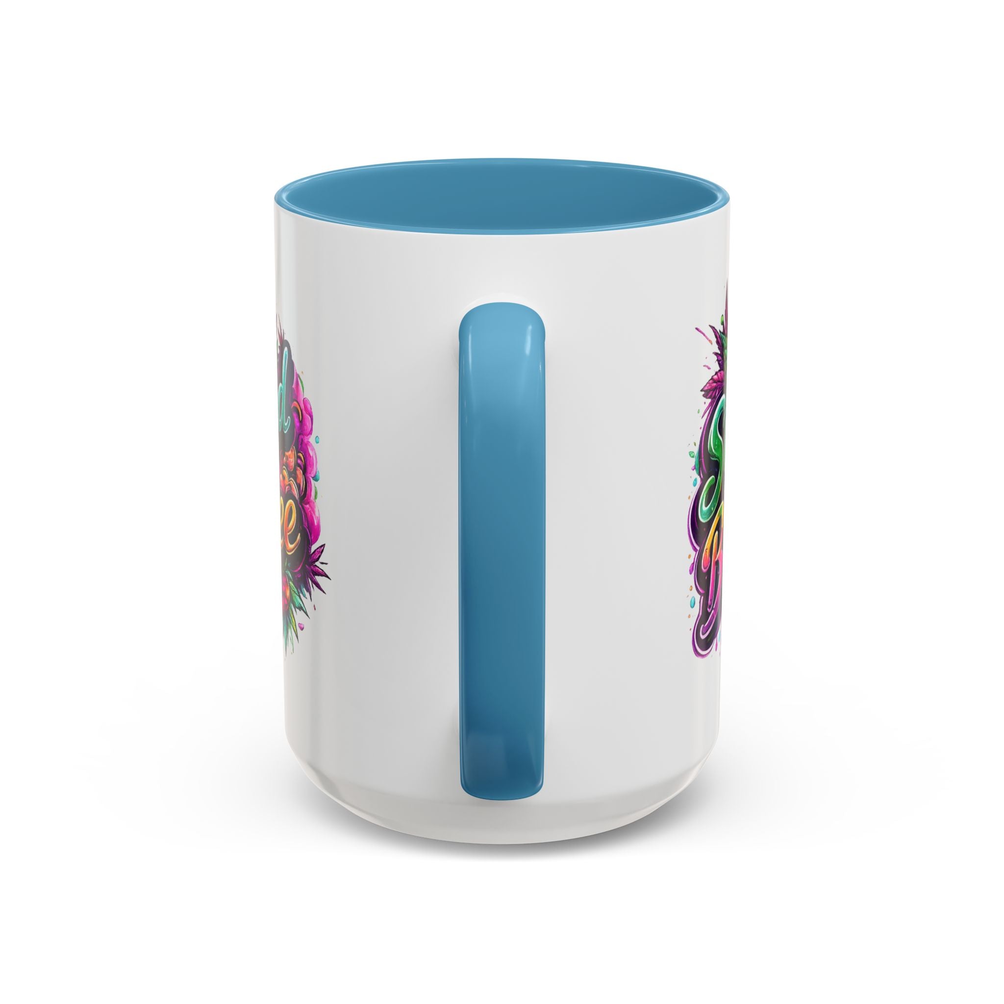 Accent Coffee Mug — "Stoned and Boujee" Colorful Cannabis Art