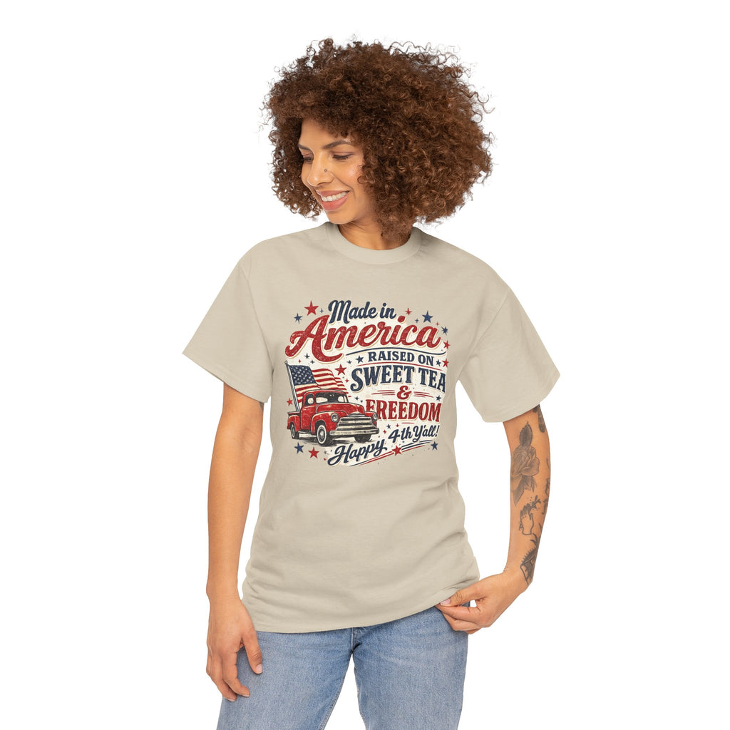 Made in America Sweet Tea & Freedom T-Shirt — 4th of July Patriotic Tee