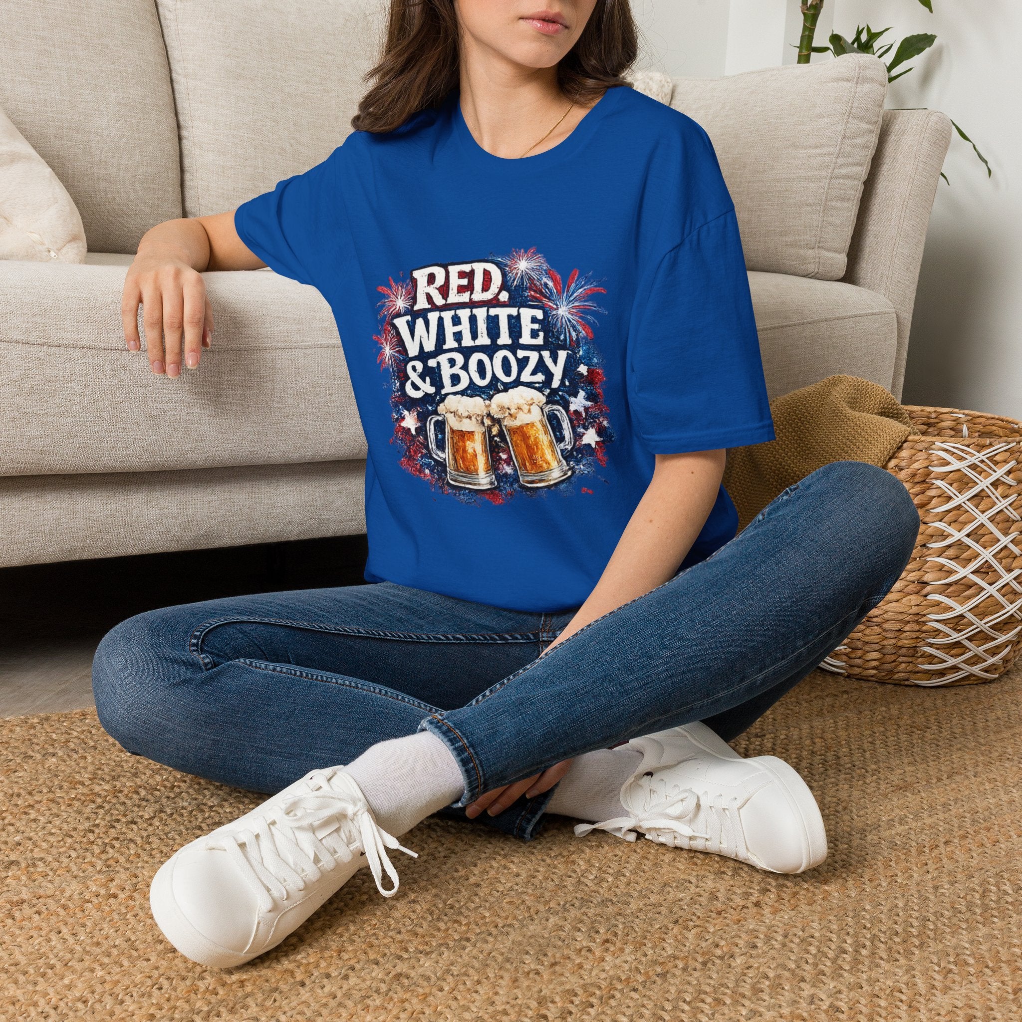 Red, White & Boozy Beer T-Shirt — Patriotic 4th of July Party Tee