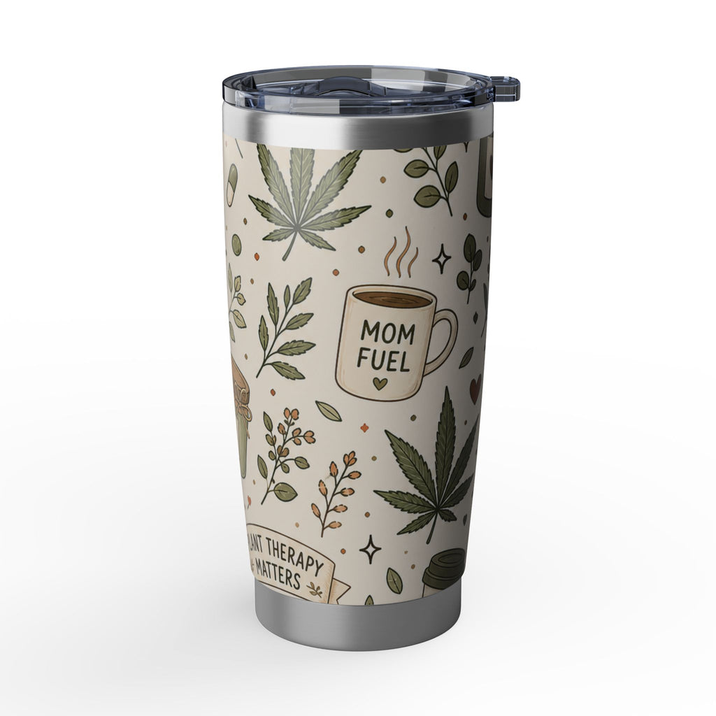 Herbal Reset 20oz Tumbler — Botanical Cannabis Leaf Travel Cup