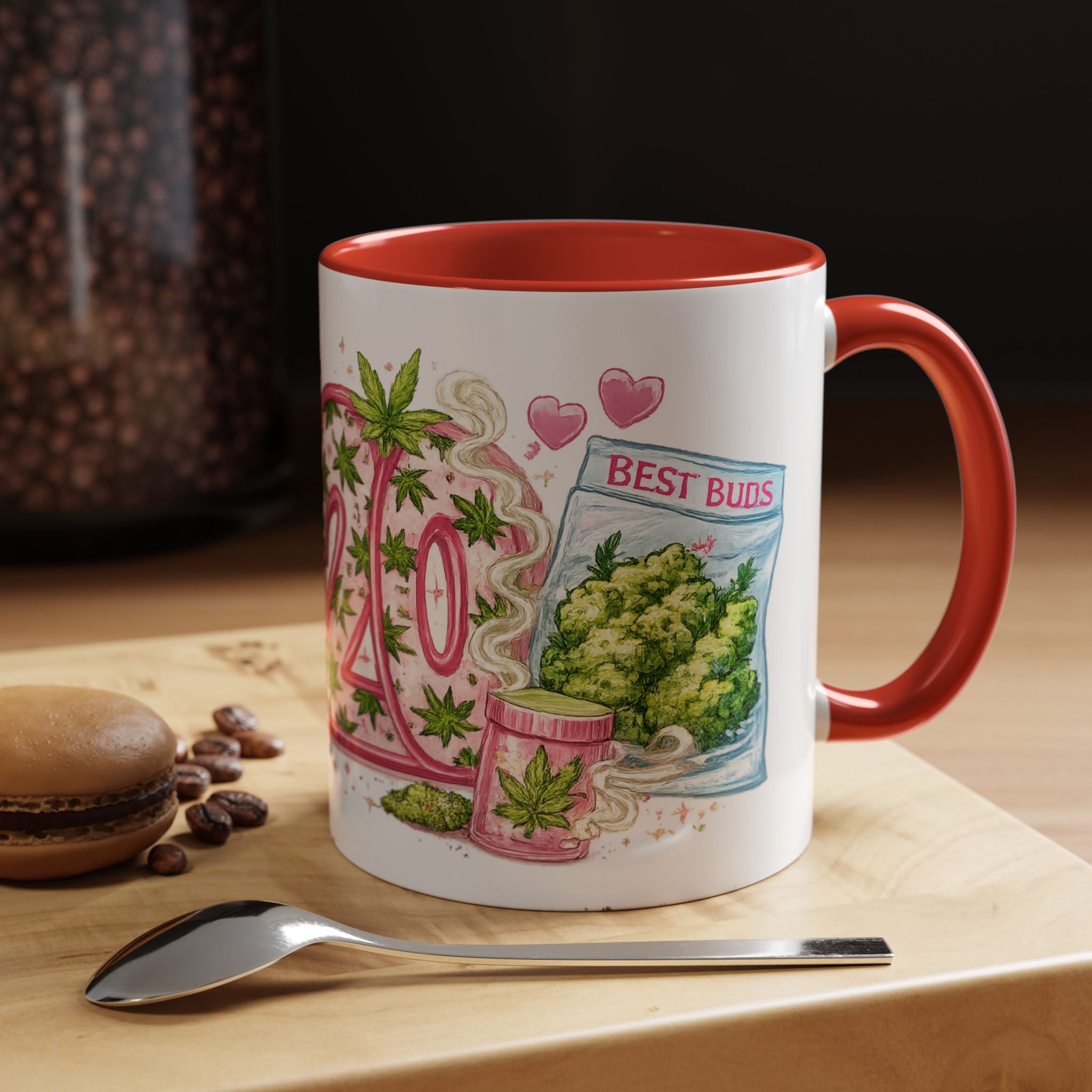 420 Cannabis Coffee Mug — 'Best Buds' Accent Tea Cup (11/15oz)
