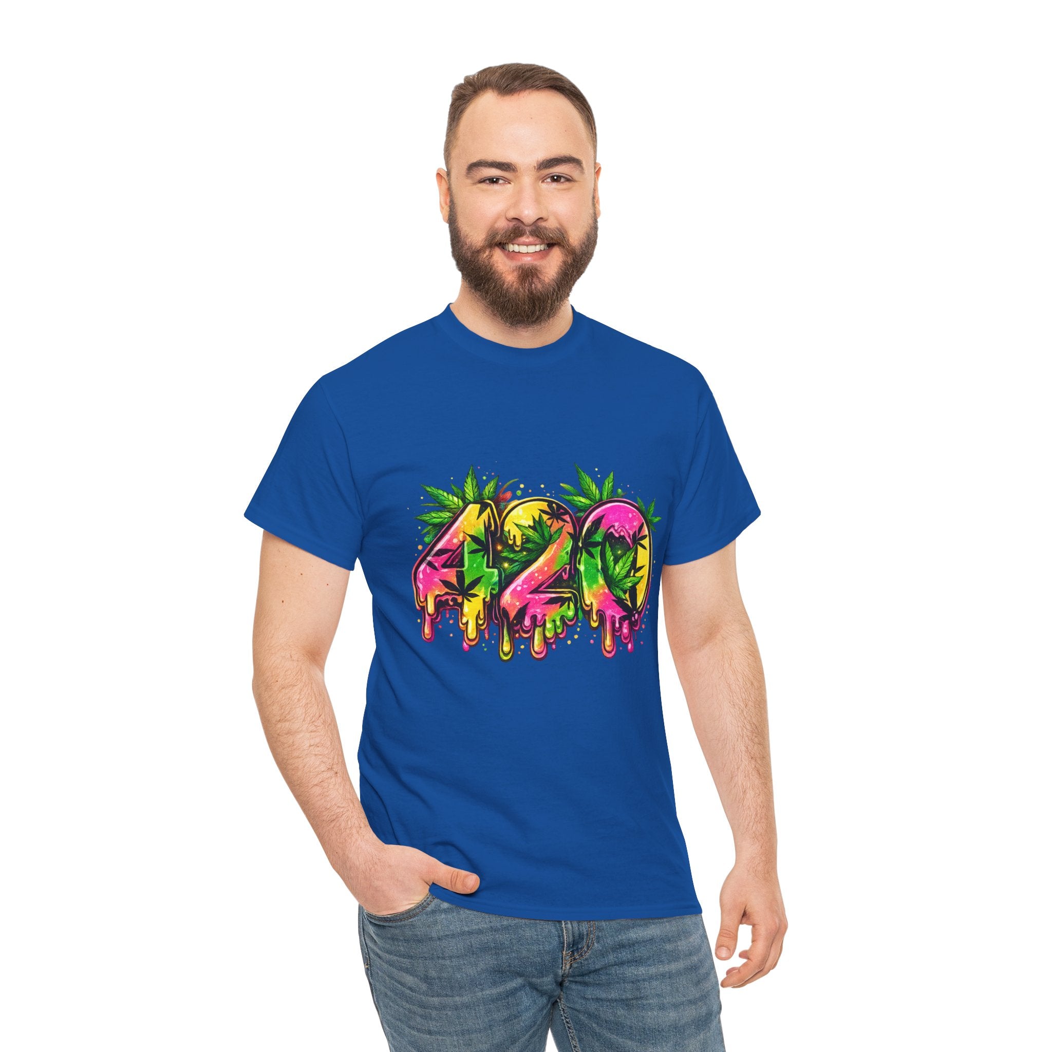 420 Drip Graphic T-Shirt — Cannabis Leaf Streetwear Tee