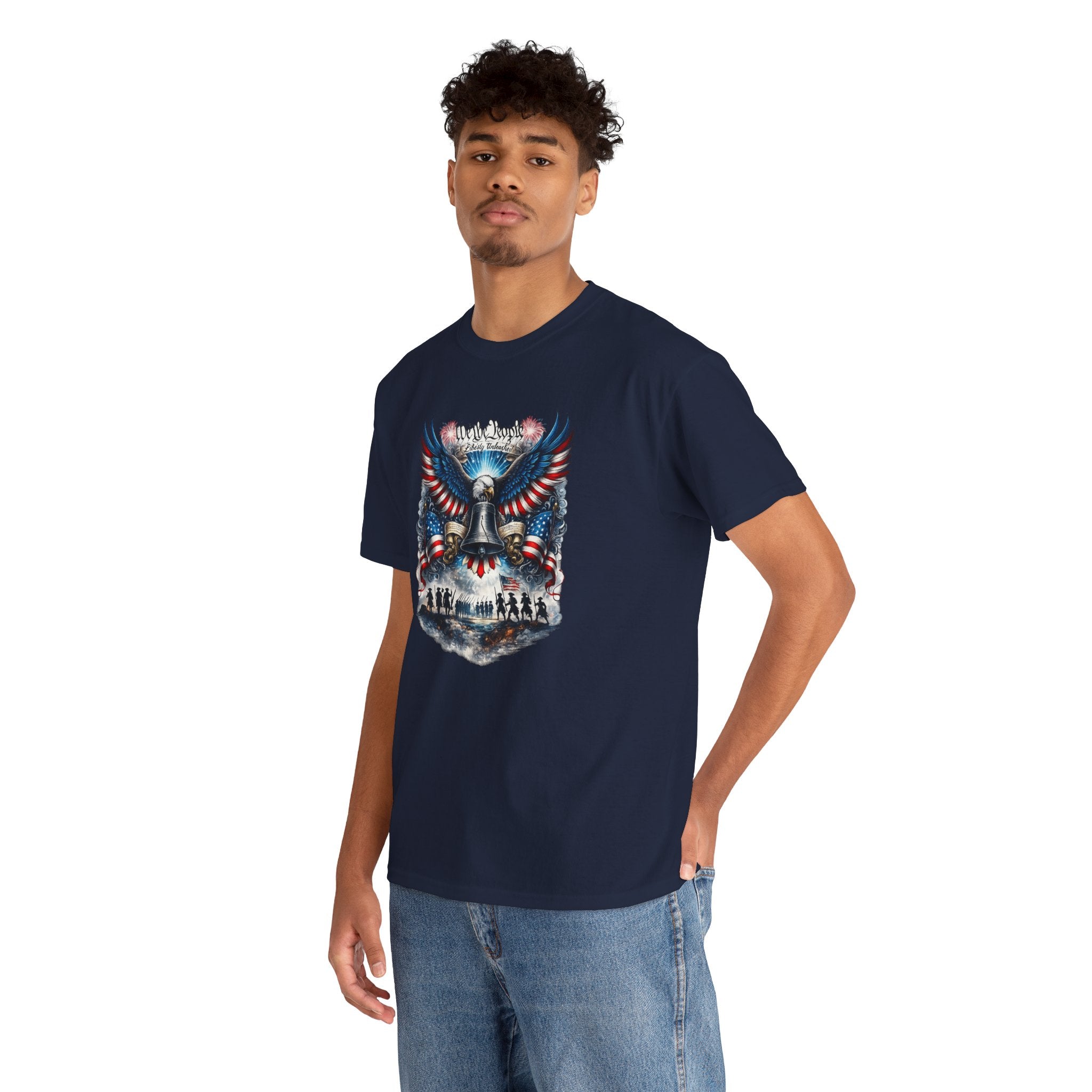 Patriotic Eagle Tee — "We the People" Liberty Bell Graphic T-Shirt